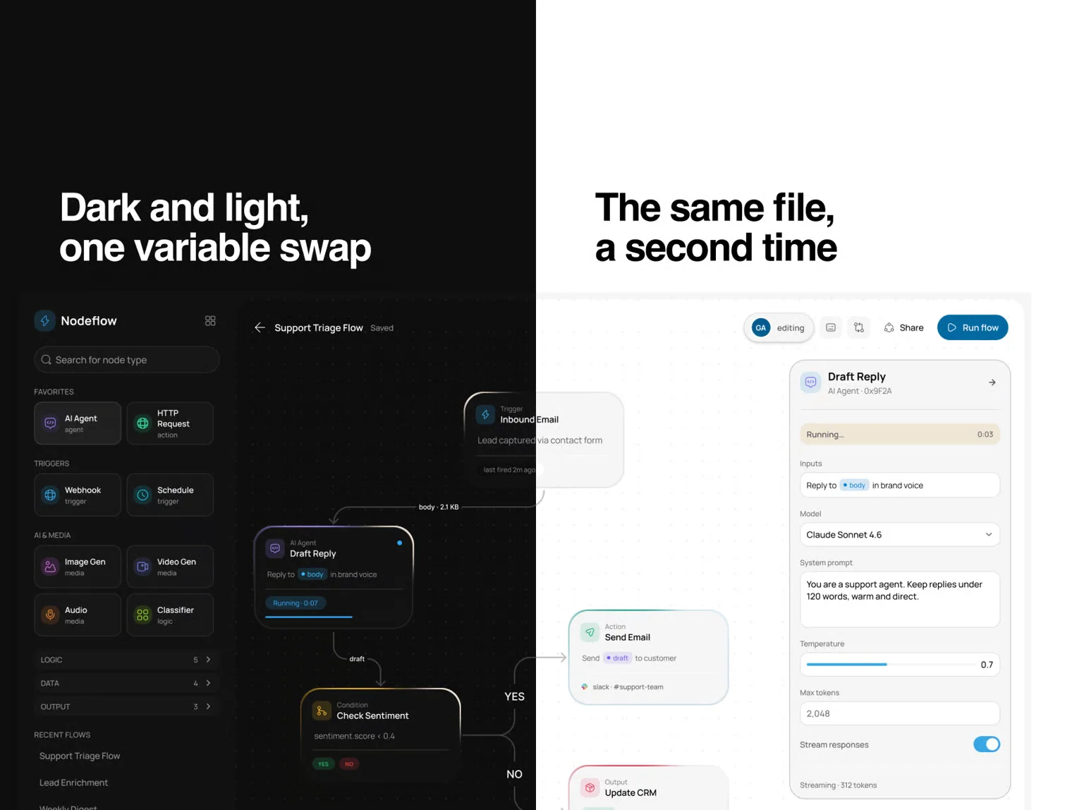 Node-based AI system UI kit 4