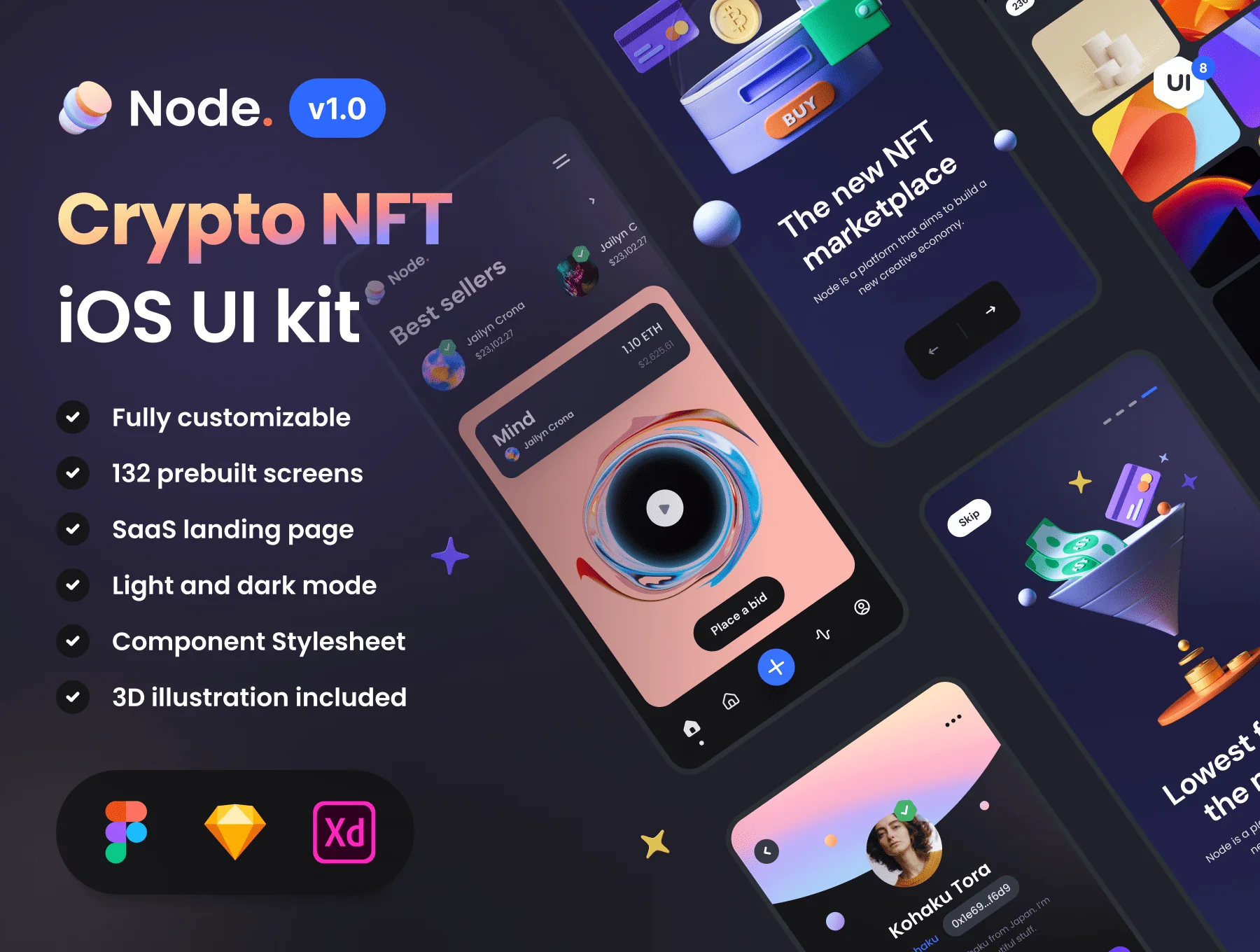 Node – Crypto NFT iOS UI Kit