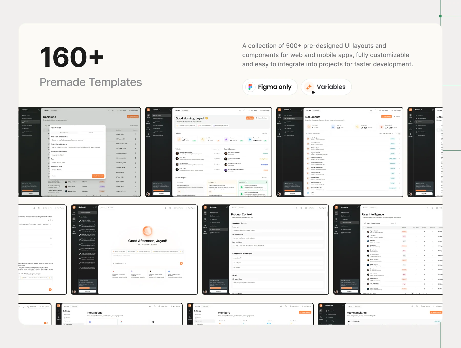 NodeX – AI Product Management Dashboard UI Kit 4