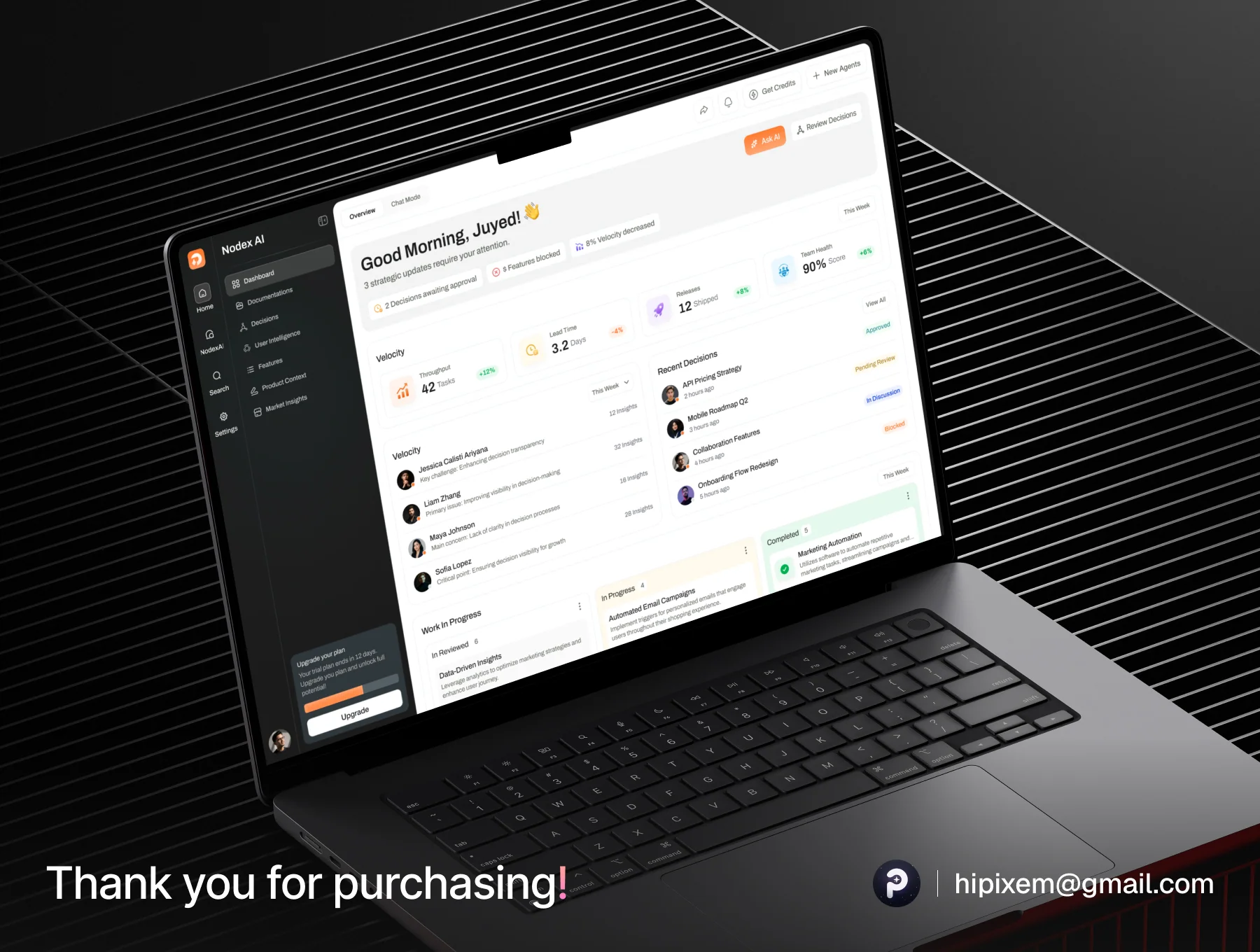 NodeX – AI Product Management Dashboard UI Kit 6