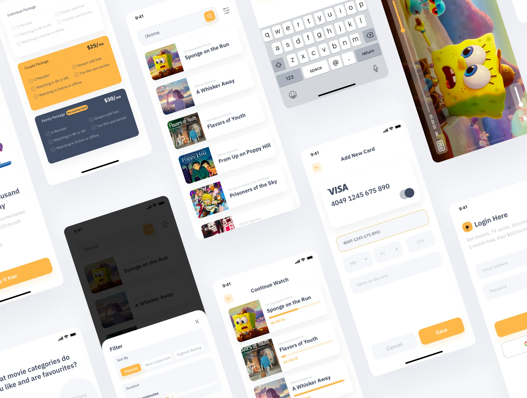 Nofie - Digital streaming media UI KIT 4