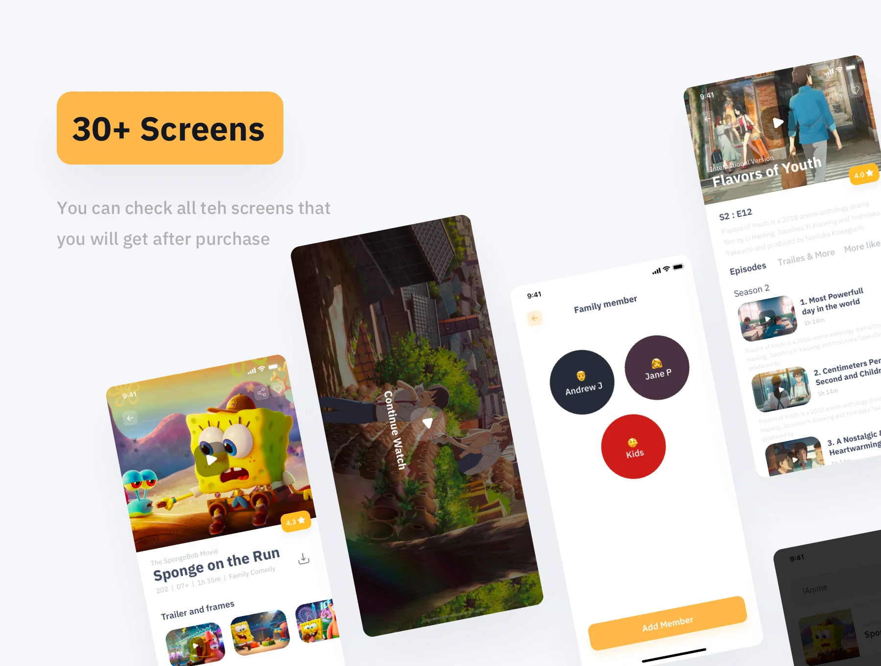 Nofie - Digital streaming media UI KIT 5