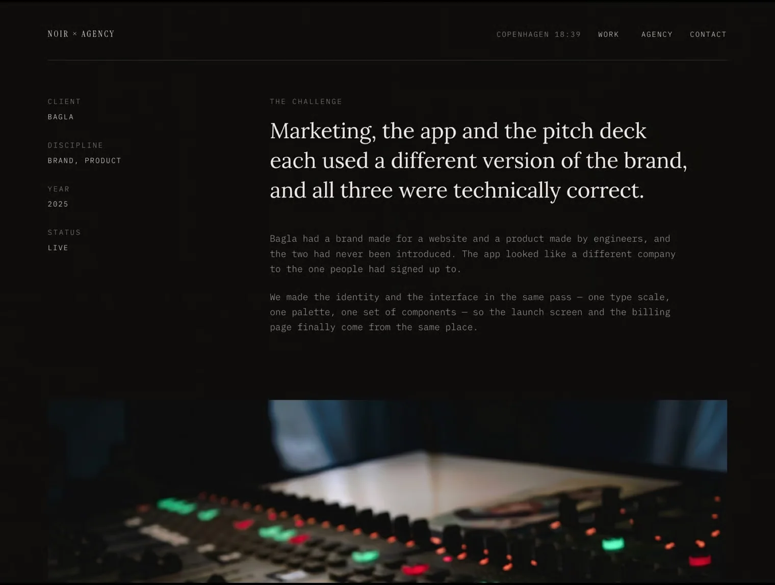 Noir Glass Lens - Dark Agency Website Template for Framer 3