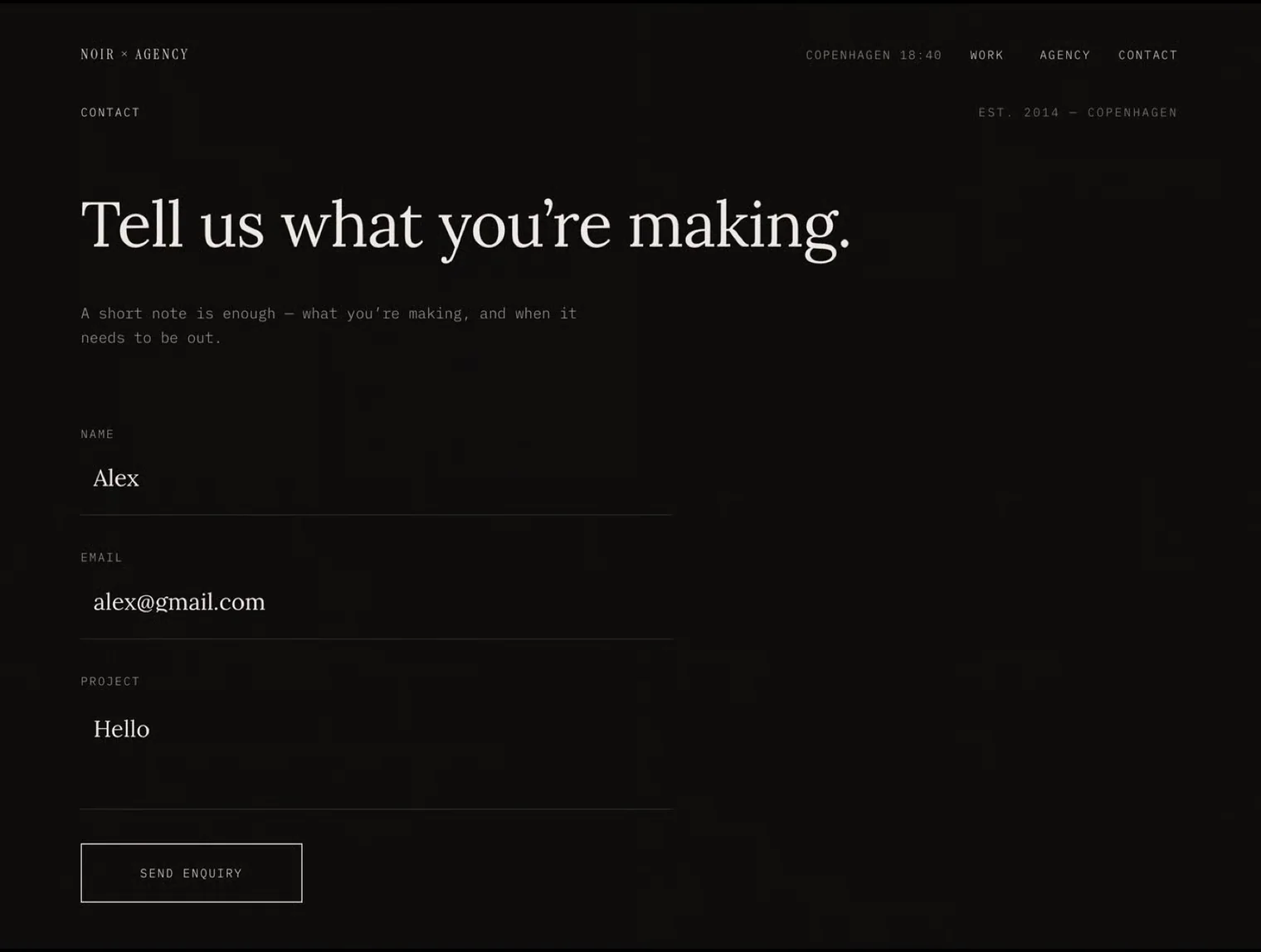 Noir Glass Lens - Dark Agency Website Template for Framer 4