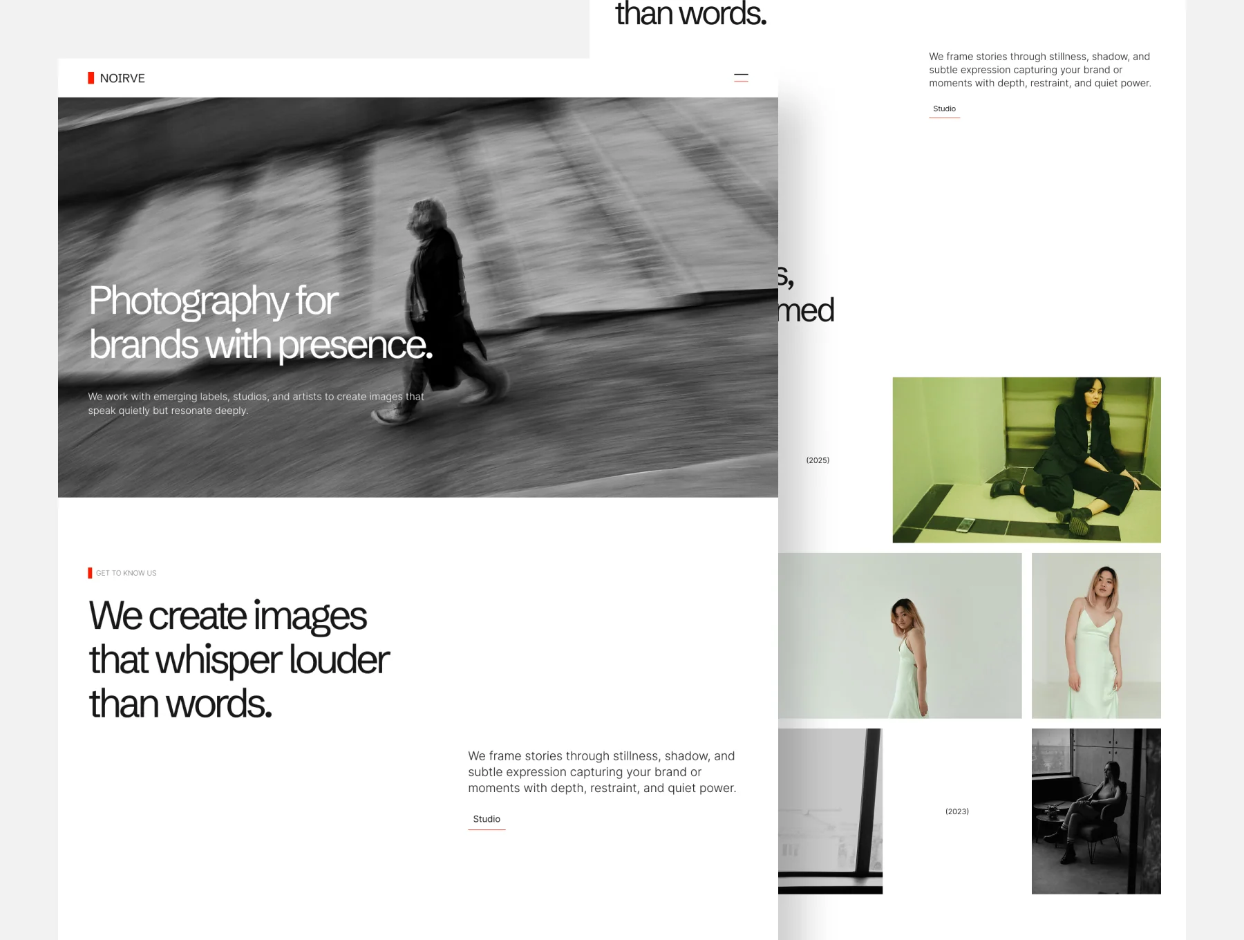 Noirve - Photography Agency Framer Template 3