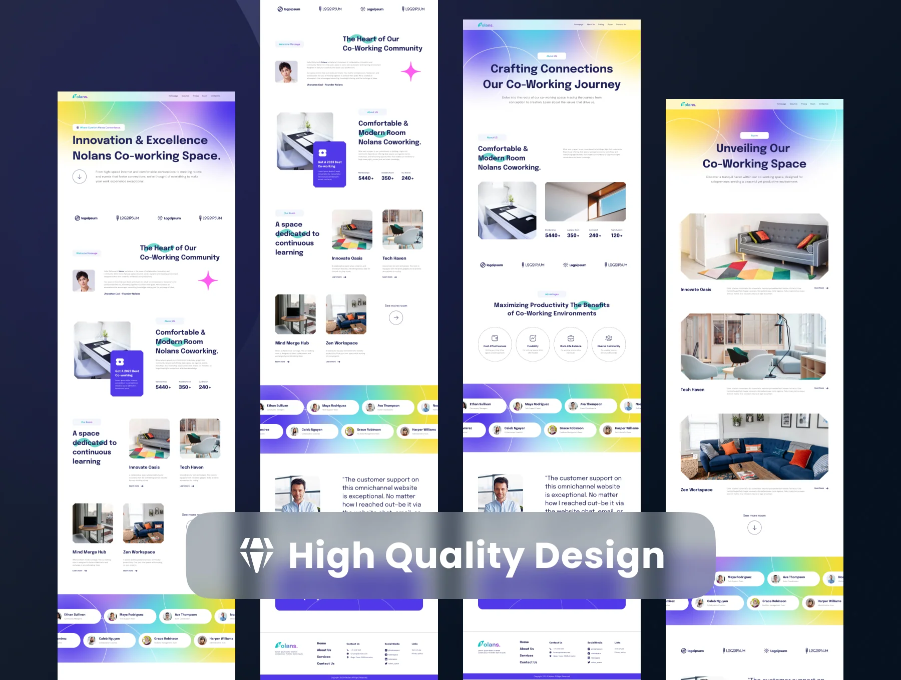 Nolans - Co-working Space Website Design 5