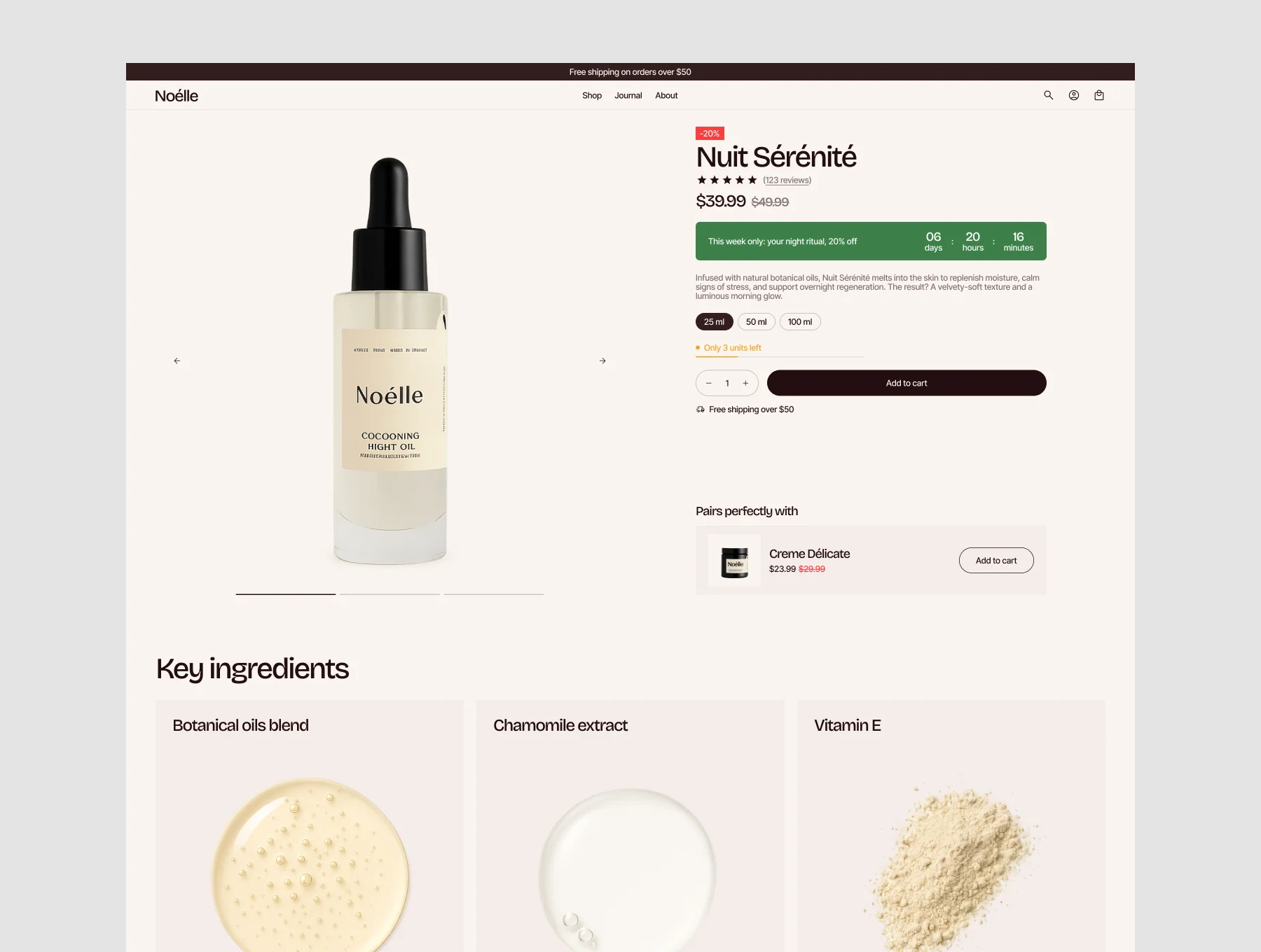 Noélle Shopify Store E-Commerce Template