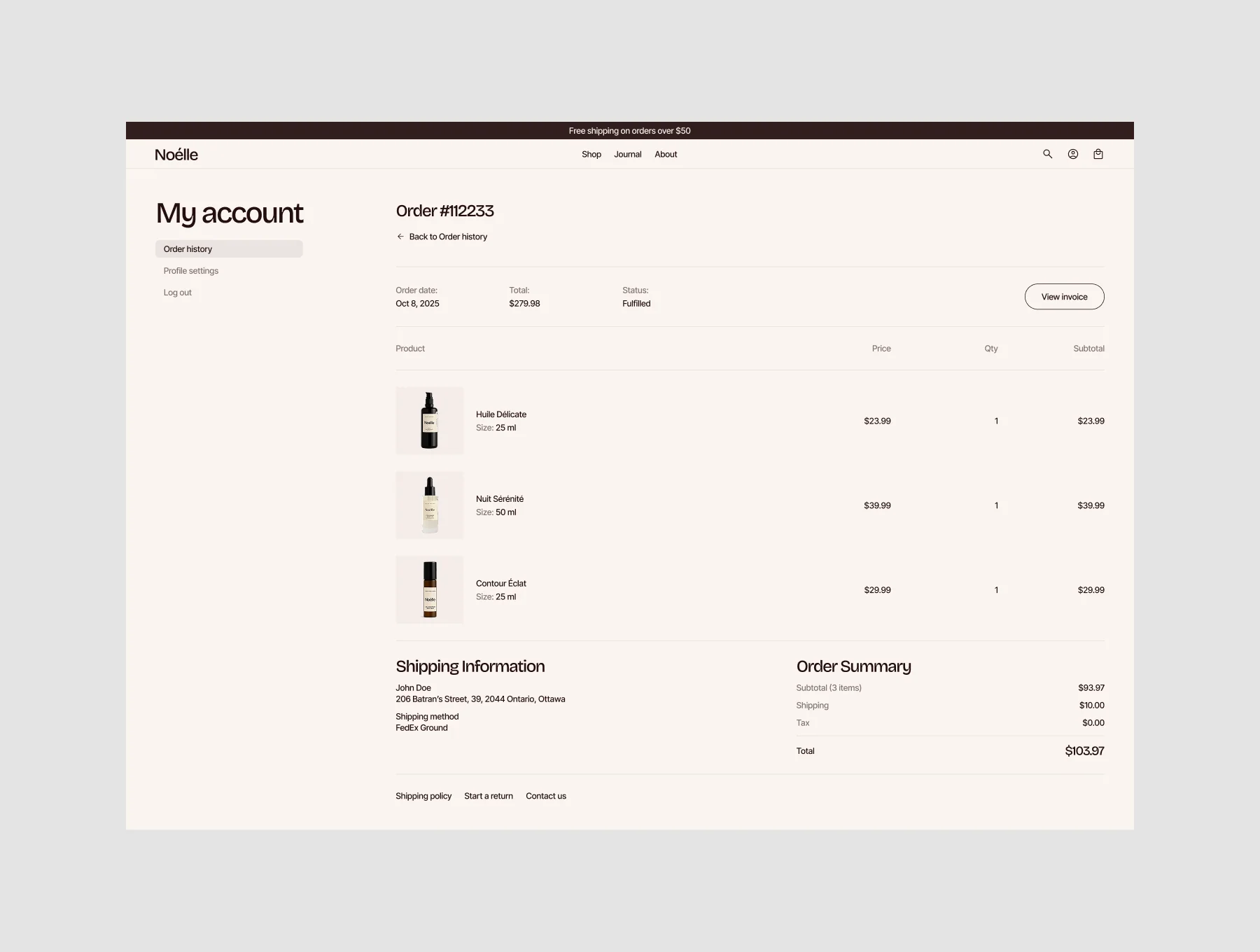 Noélle Shopify Store E-Commerce Template 6