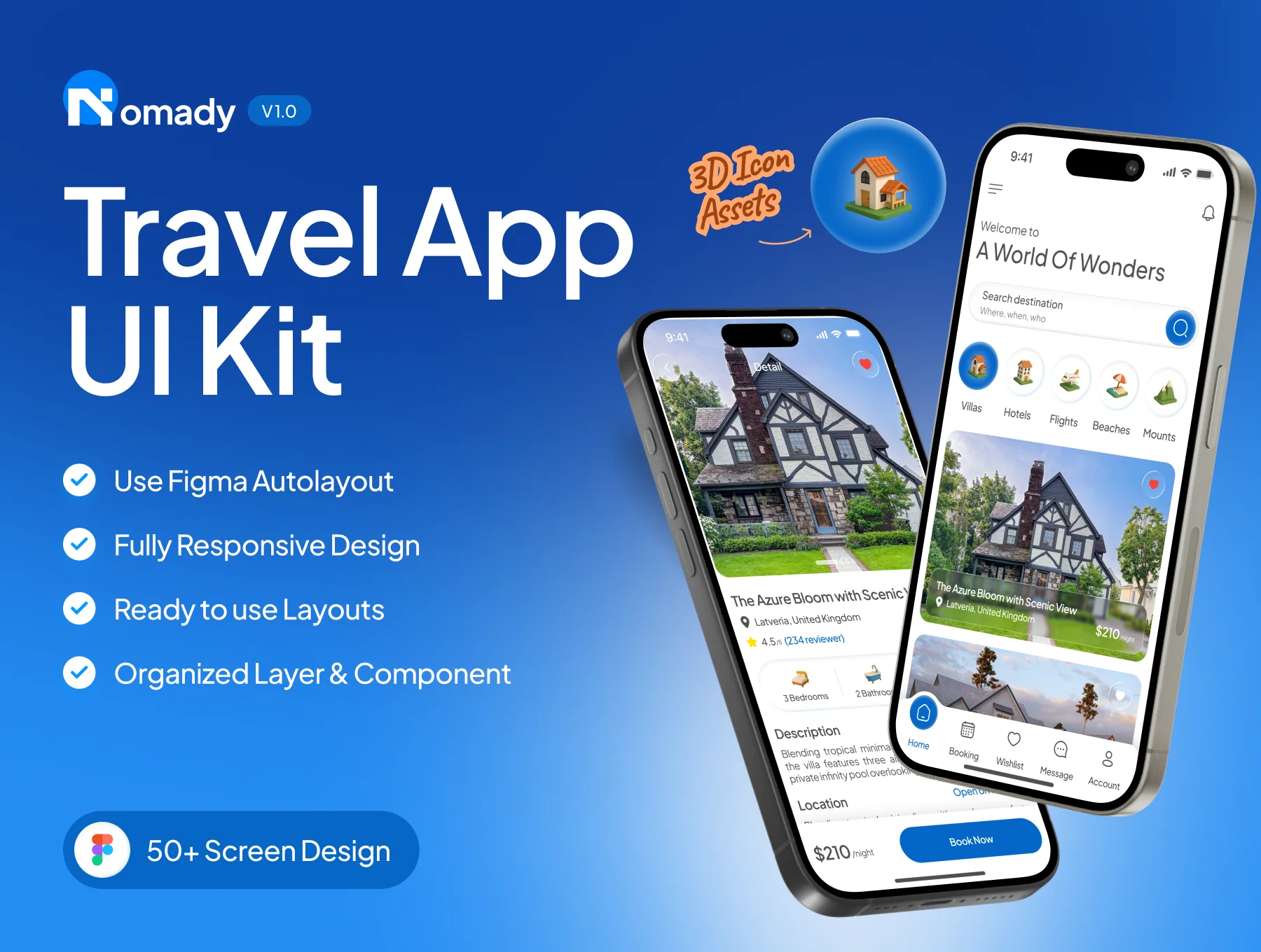 Nomady – Travel Mobile App UI Kit
