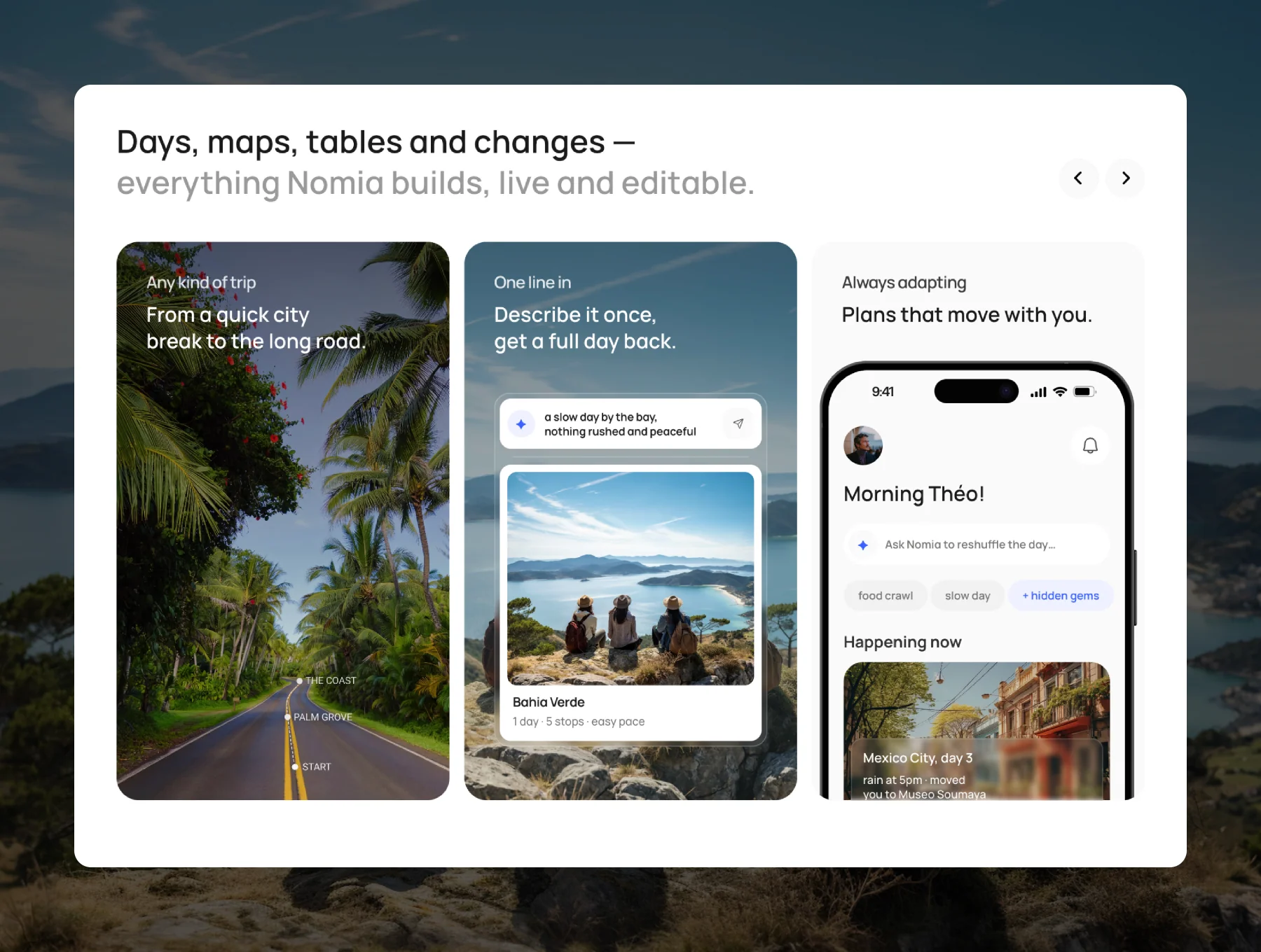 Nomia — AI Travel & App Startup Template 2