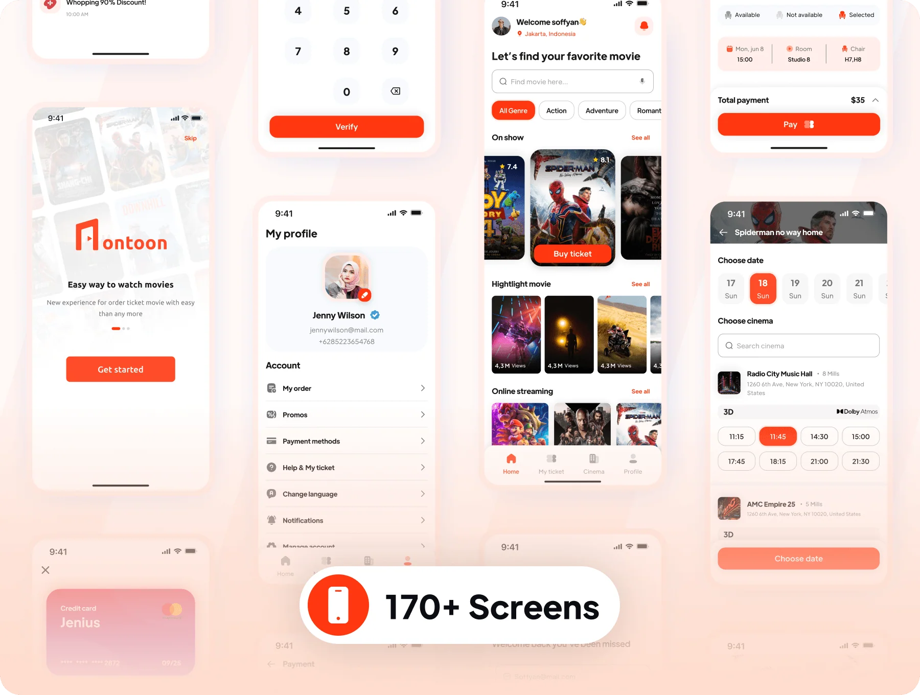 Noonton - Movie Ticket Booking App UI Kit 7