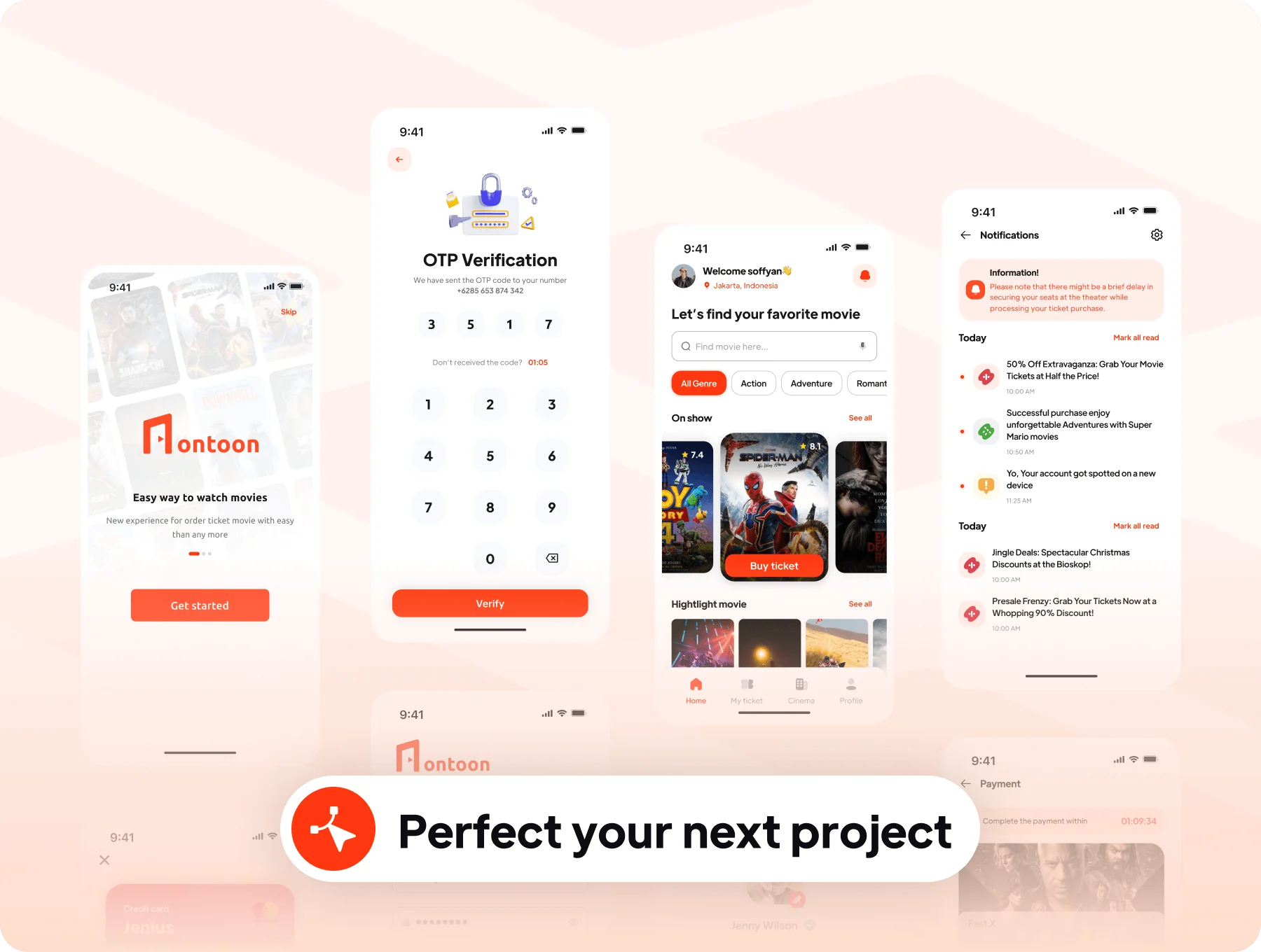 Noonton - Movie Ticket Booking App UI Kit 8