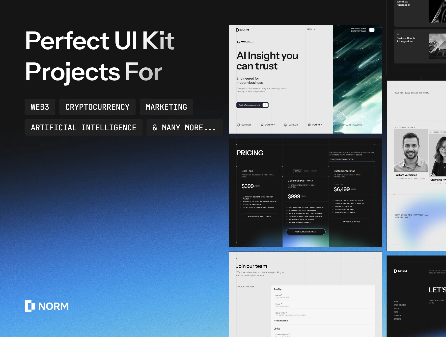 Norm - AI & Web3 Website UI Kit 3
