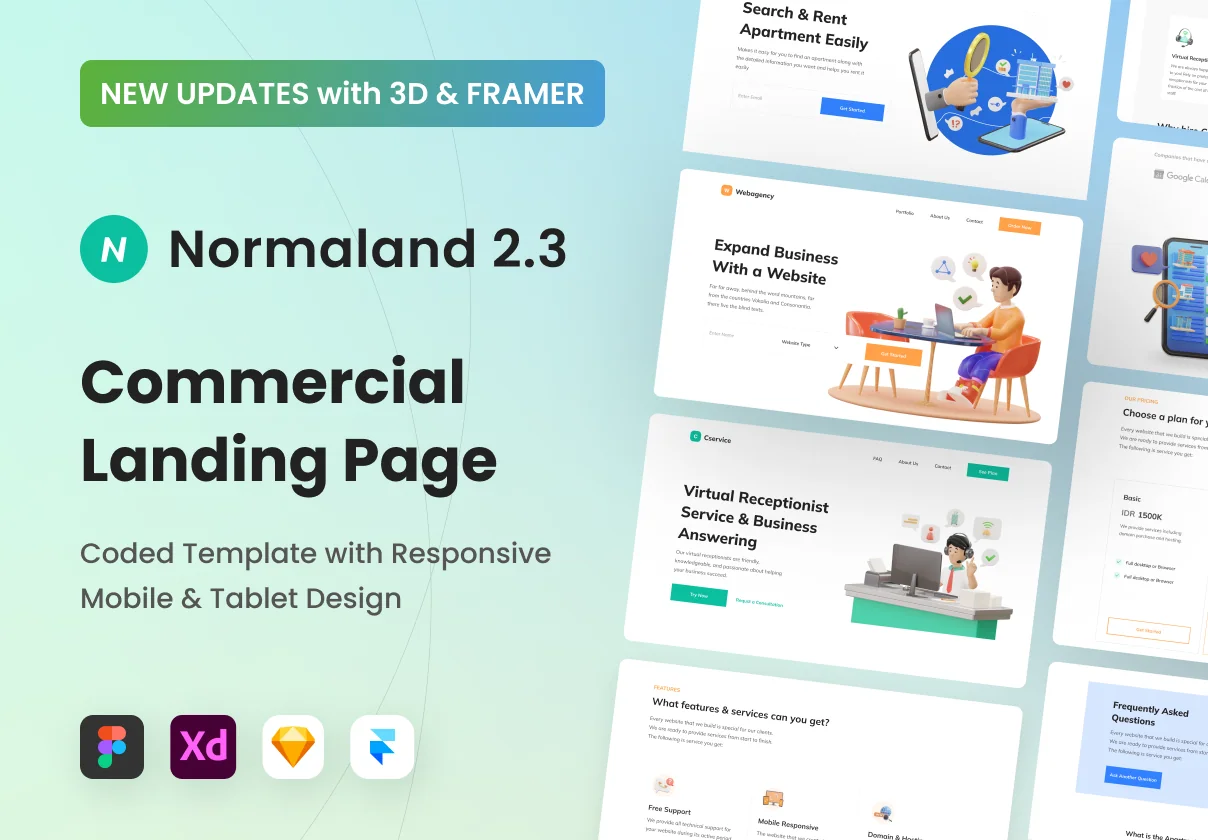 Normaland 2.3 Commercial Landing Page Template