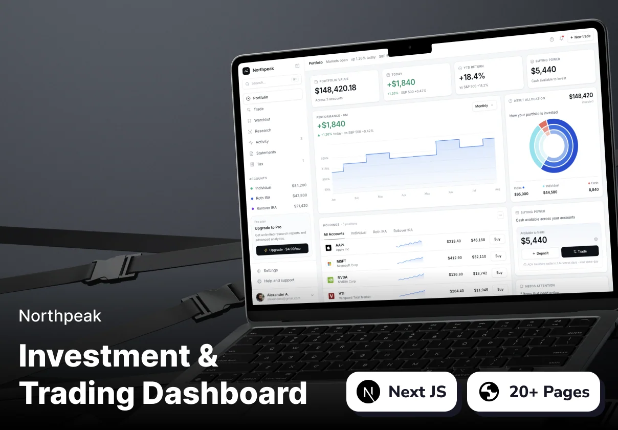 Northpeak - Investment and Trading Dashboard