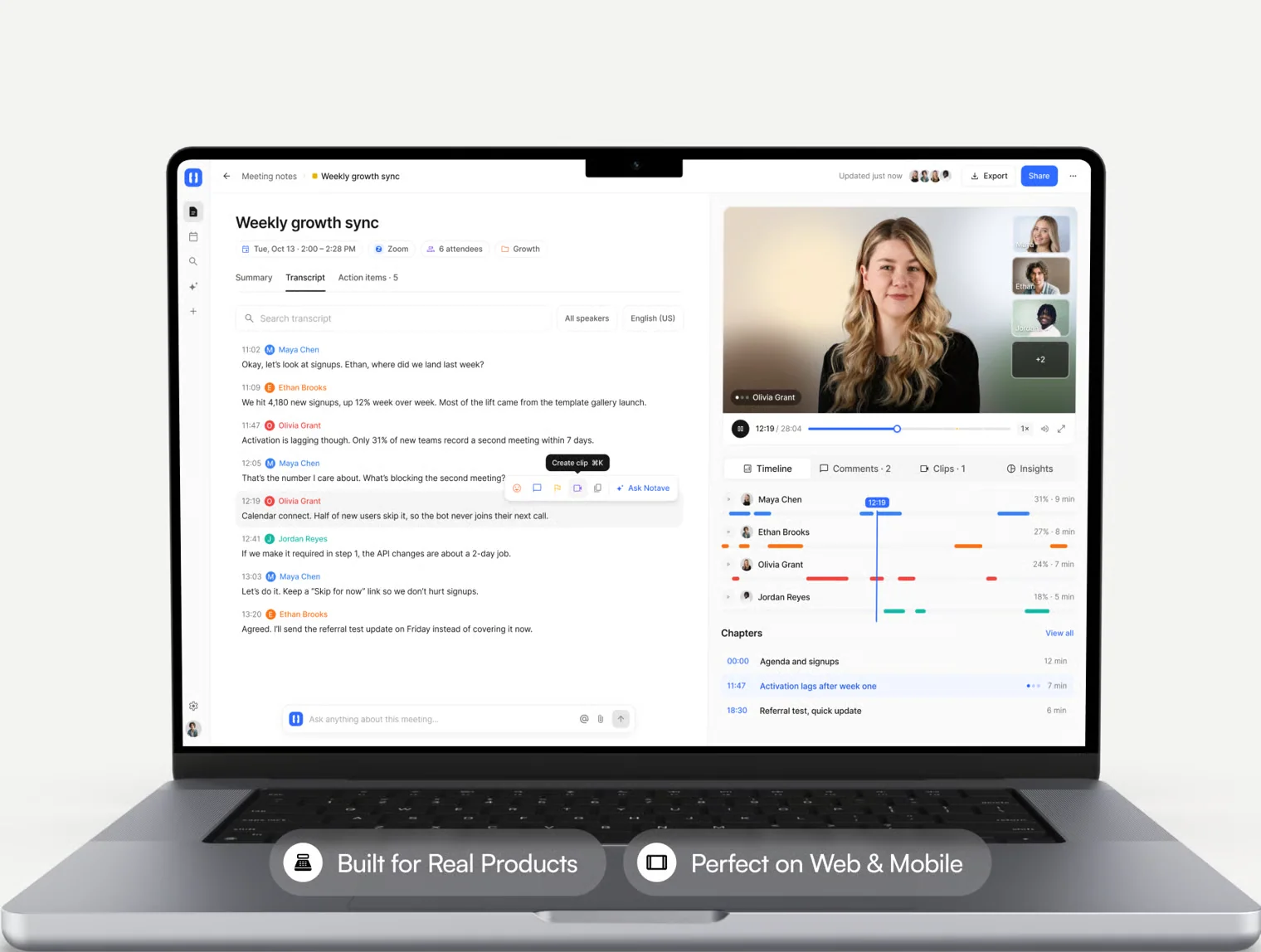 Notave – AI Meeting Notes UI Kit (Web, Mobile & HTML) 3