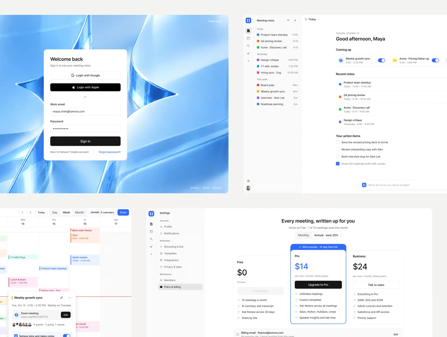 Notave – AI Meeting Notes UI Kit (Web, Mobile & HTML) 6