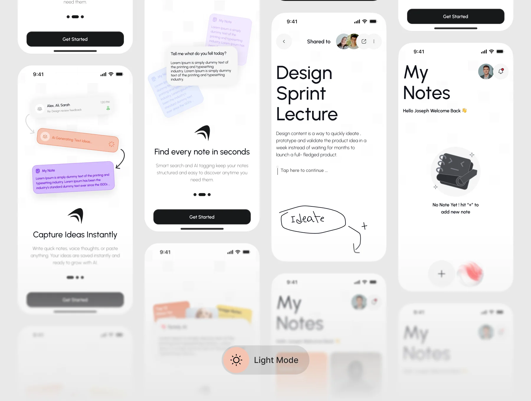 Notely : AI Note Taking & Productivity Mobile App UI Kit 4