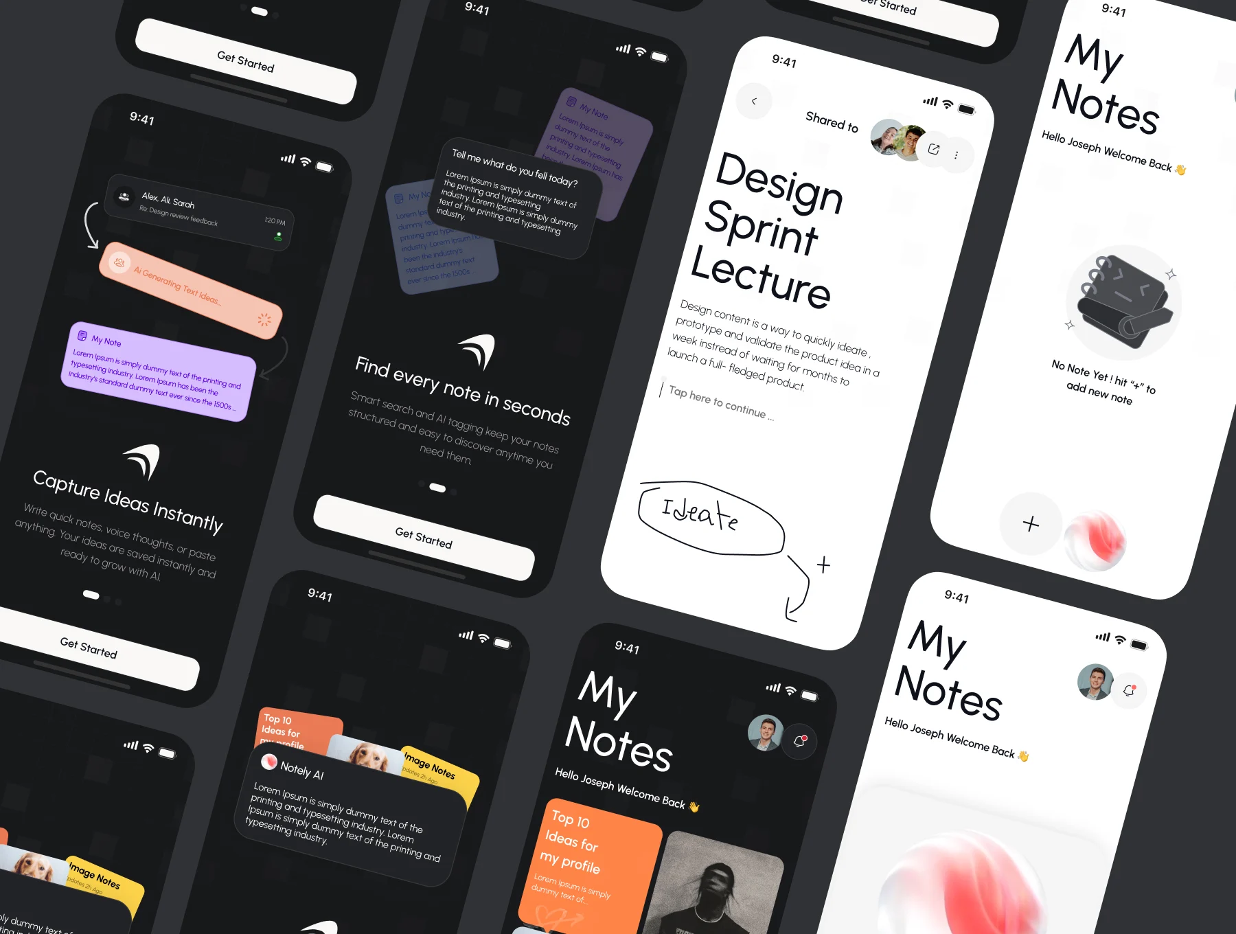 Notely : AI Note Taking & Productivity Mobile App UI Kit 5