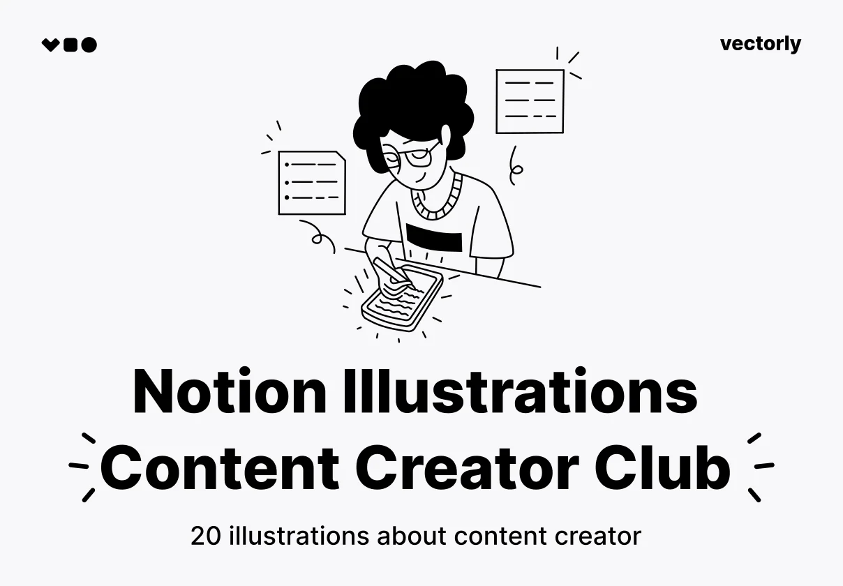 Notion Illustrations - Content Creator Club