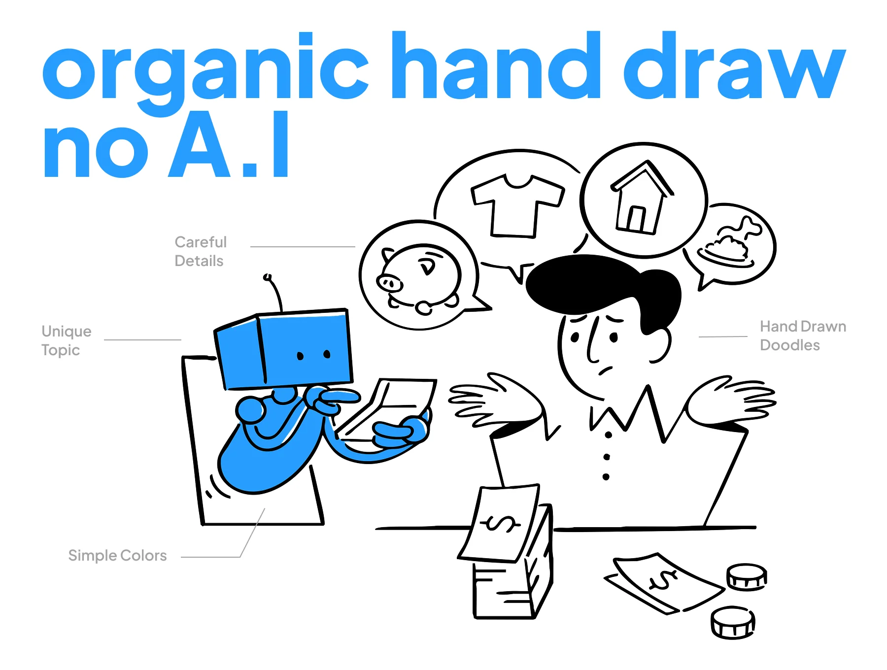 Notion Style Human & AI Illustrations 2