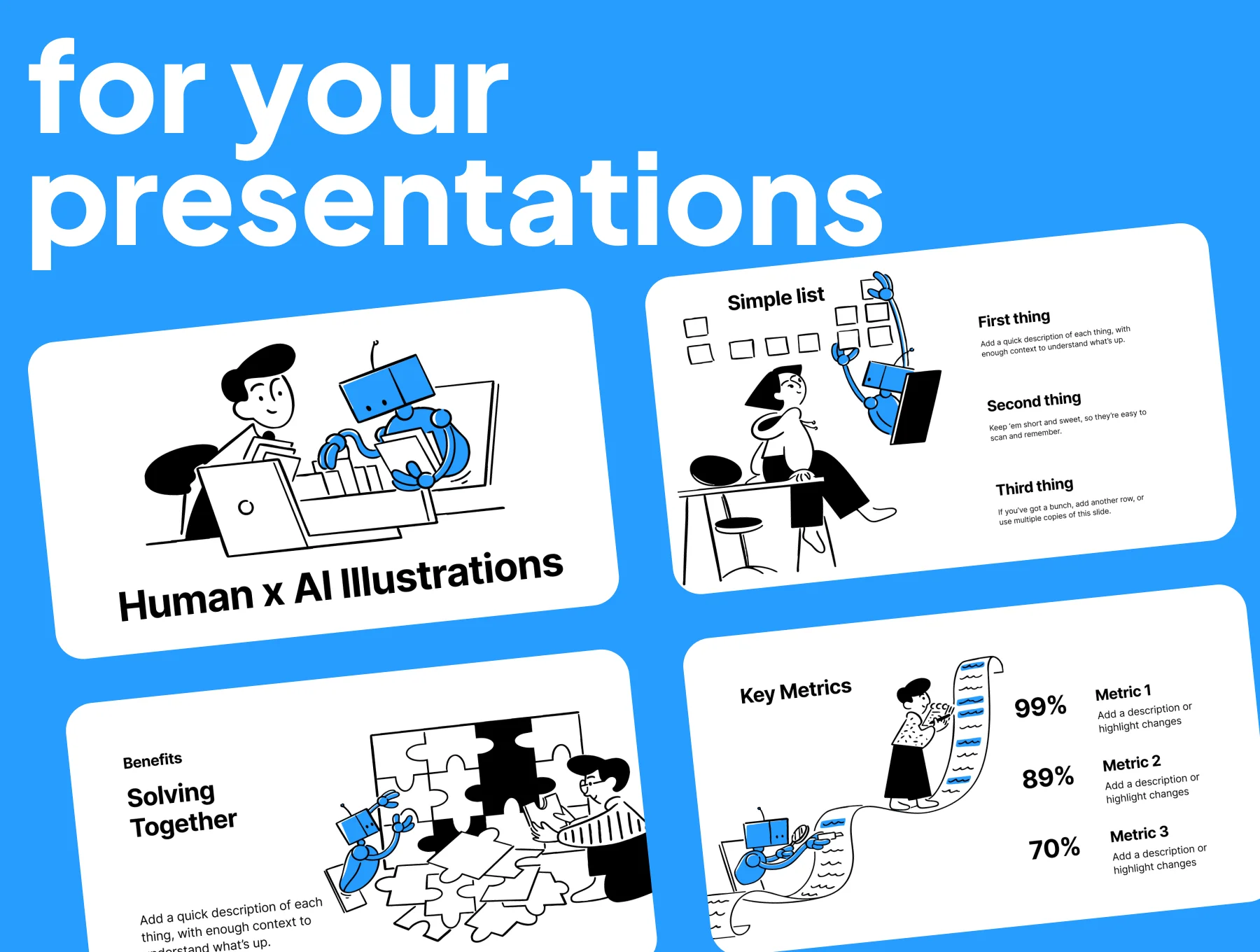 Notion Style Human & AI Illustrations 5
