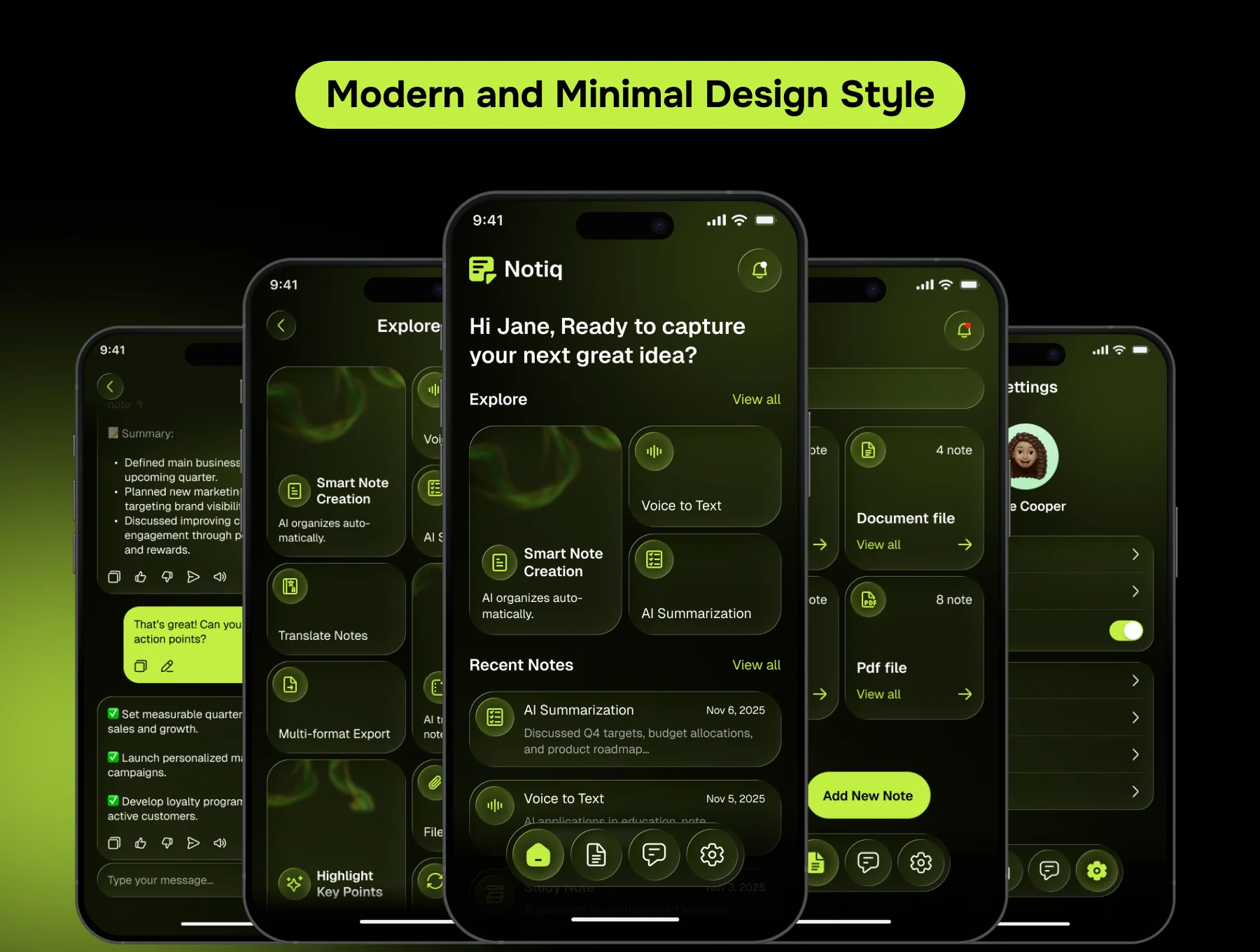 Notiq - Note Taker App UI Kit 3