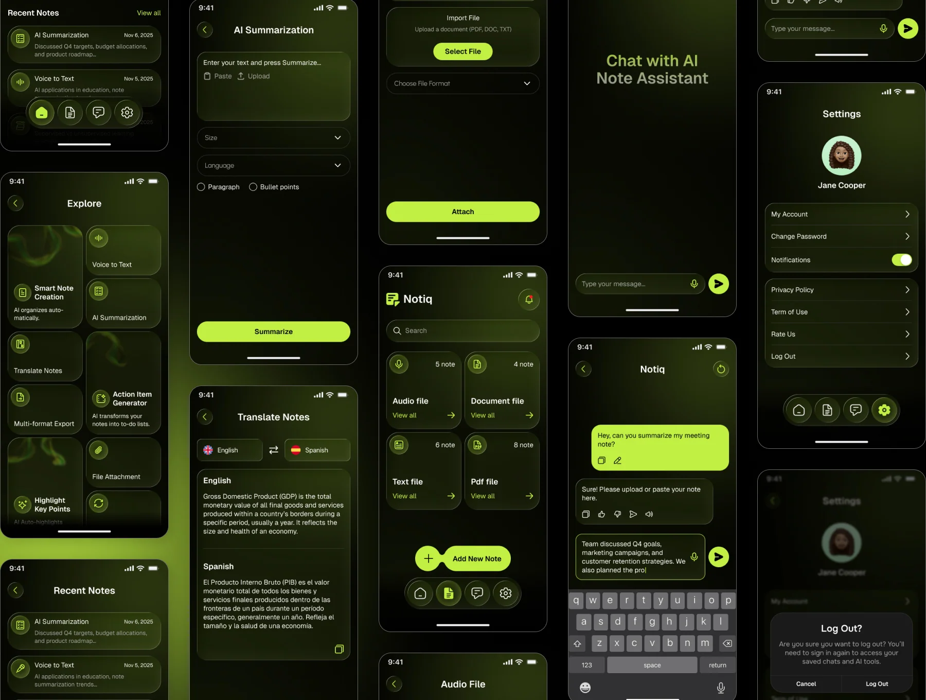 Notiq - Note Taker App UI Kit 4