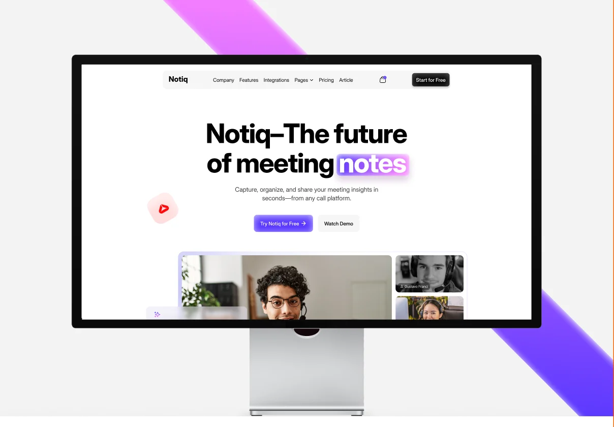 Notiq - SAAS Website
