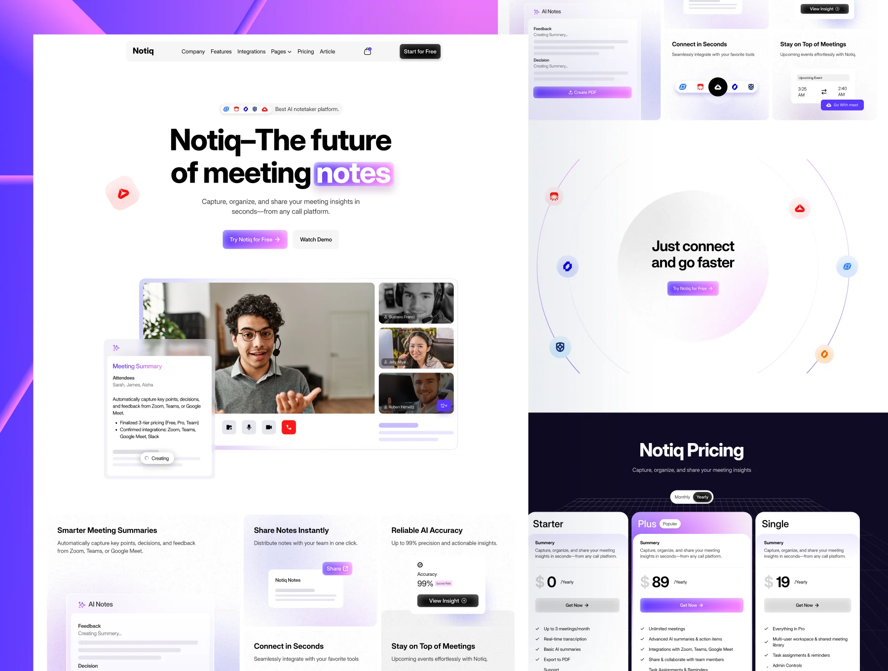 Notiq - SAAS Website
