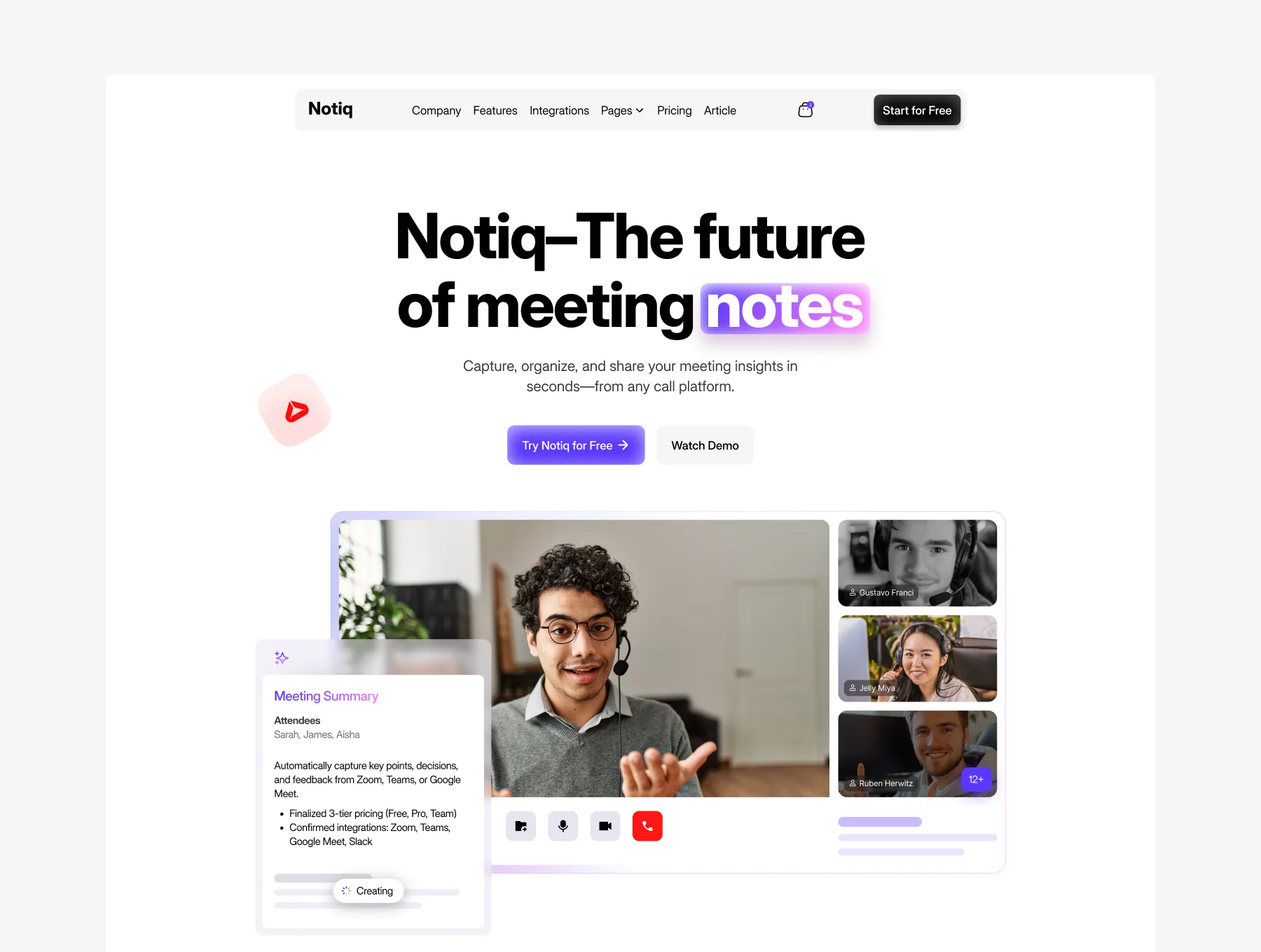 Notiq - SAAS Website 4