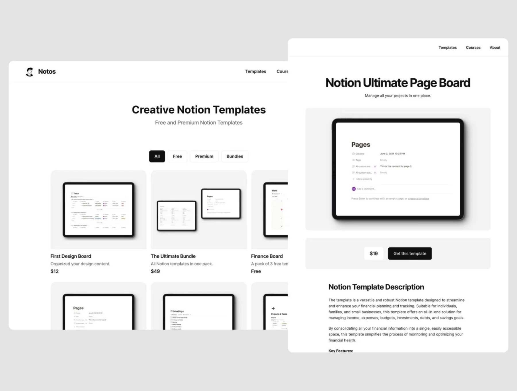 Notos — Notion Style Portfolio Framer Template 2