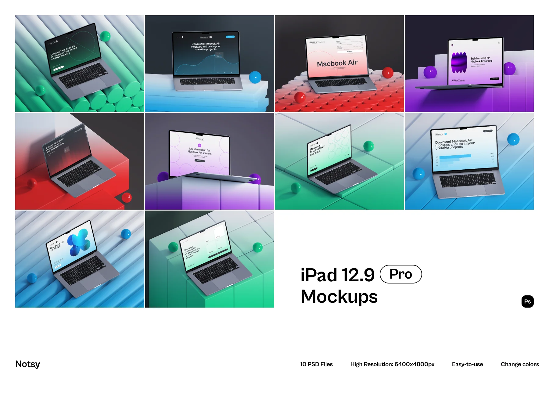 Notsy - Macbook Air Mockups Part.1 2