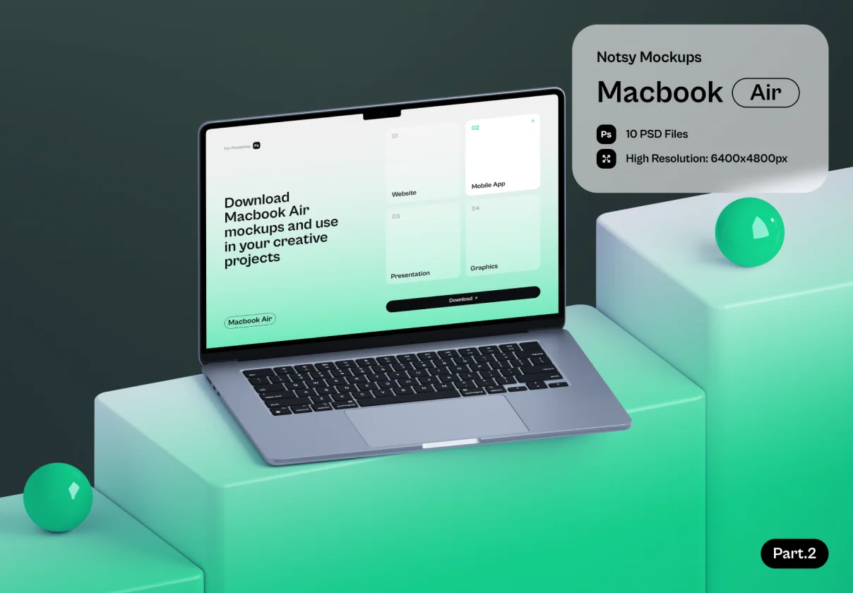 Notsy - Macbook Air Mockups Part.2