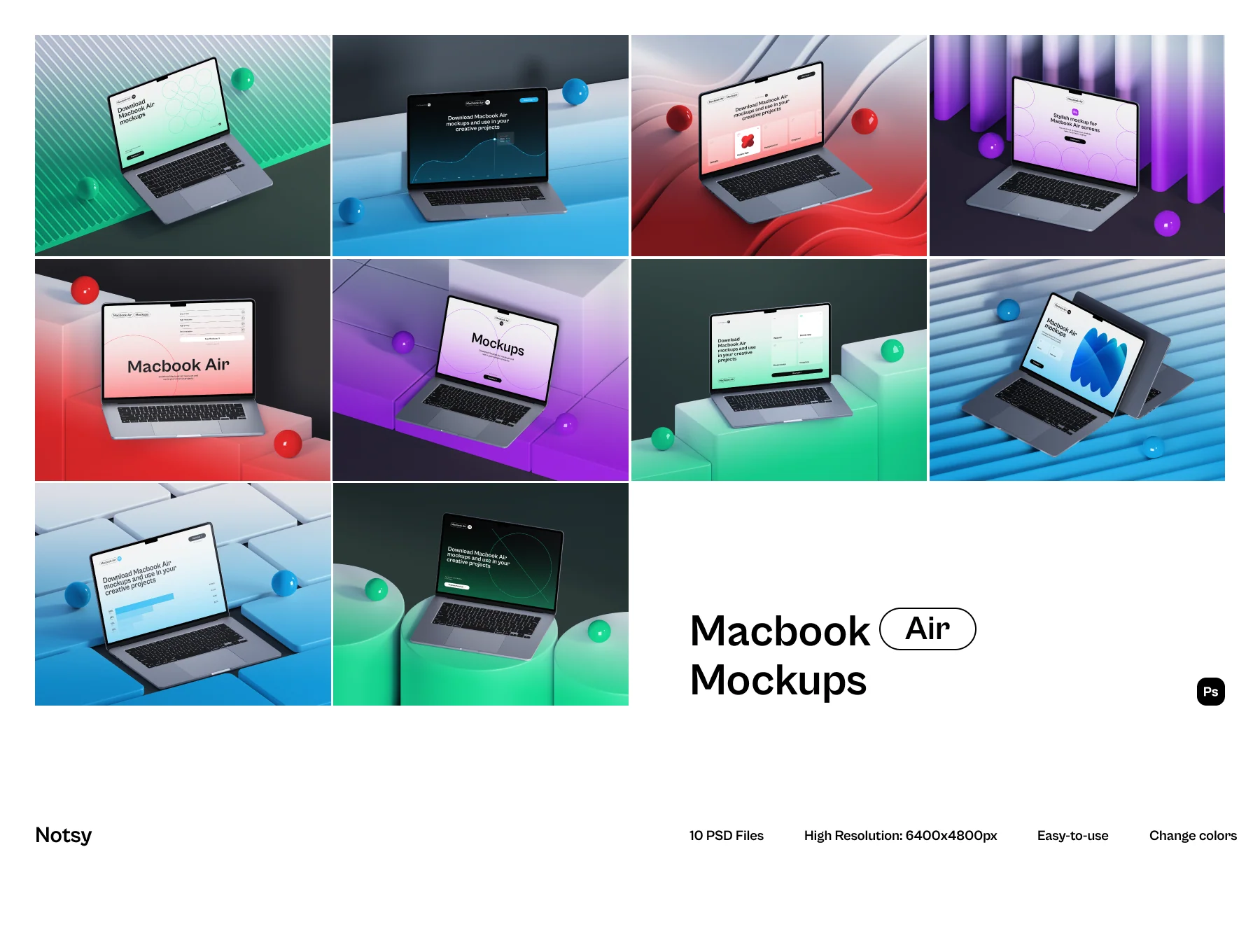 Notsy - Macbook Air Mockups Part.2 2