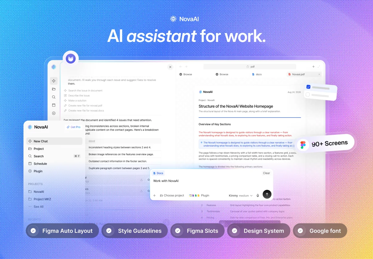 Nova AI - Work Assistant UI Kit