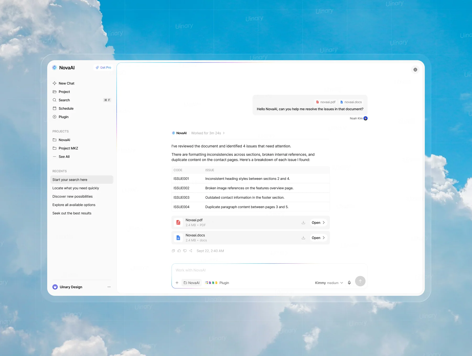 Nova AI - Work Assistant UI Kit 6