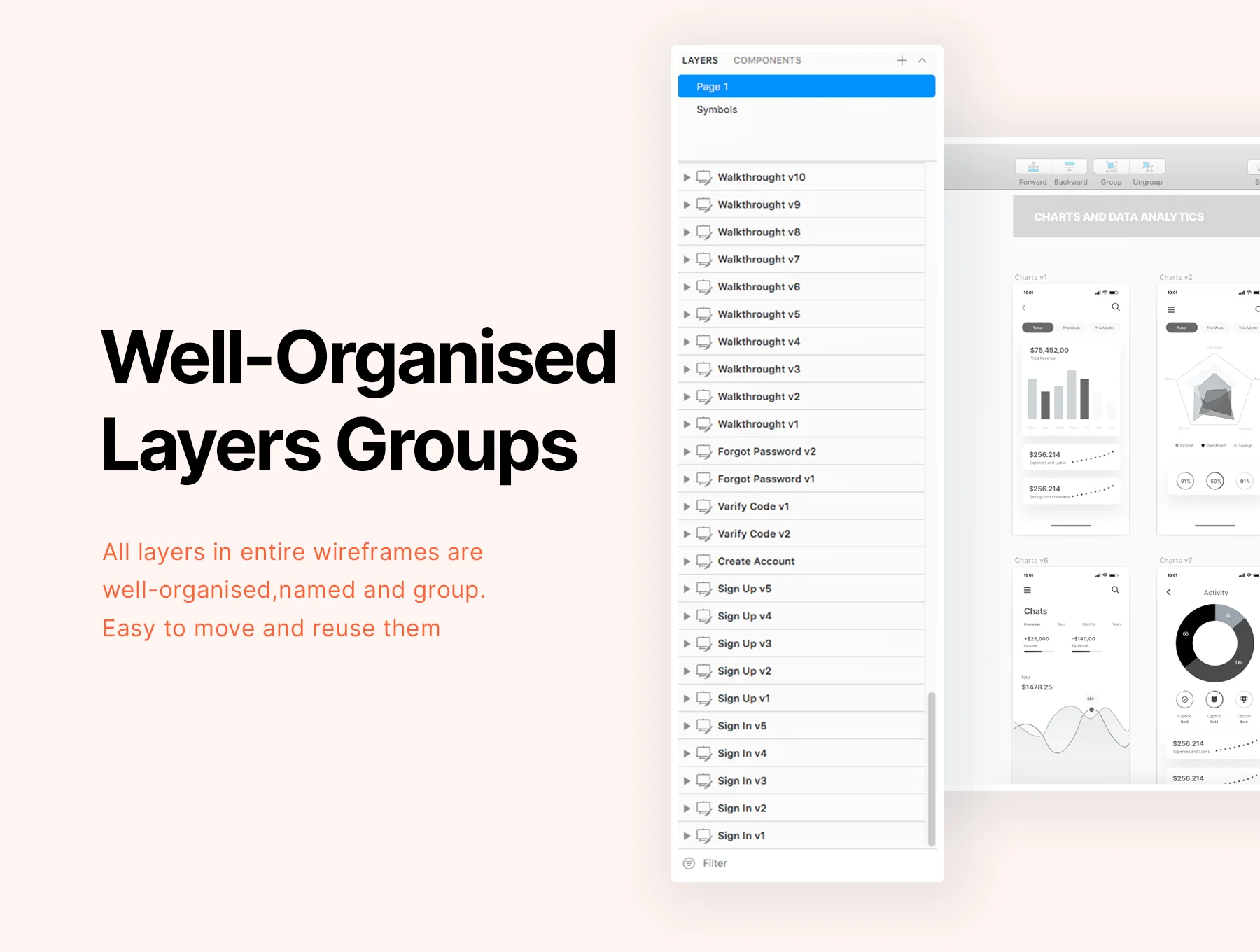 Nova App Wireframe Kit 4