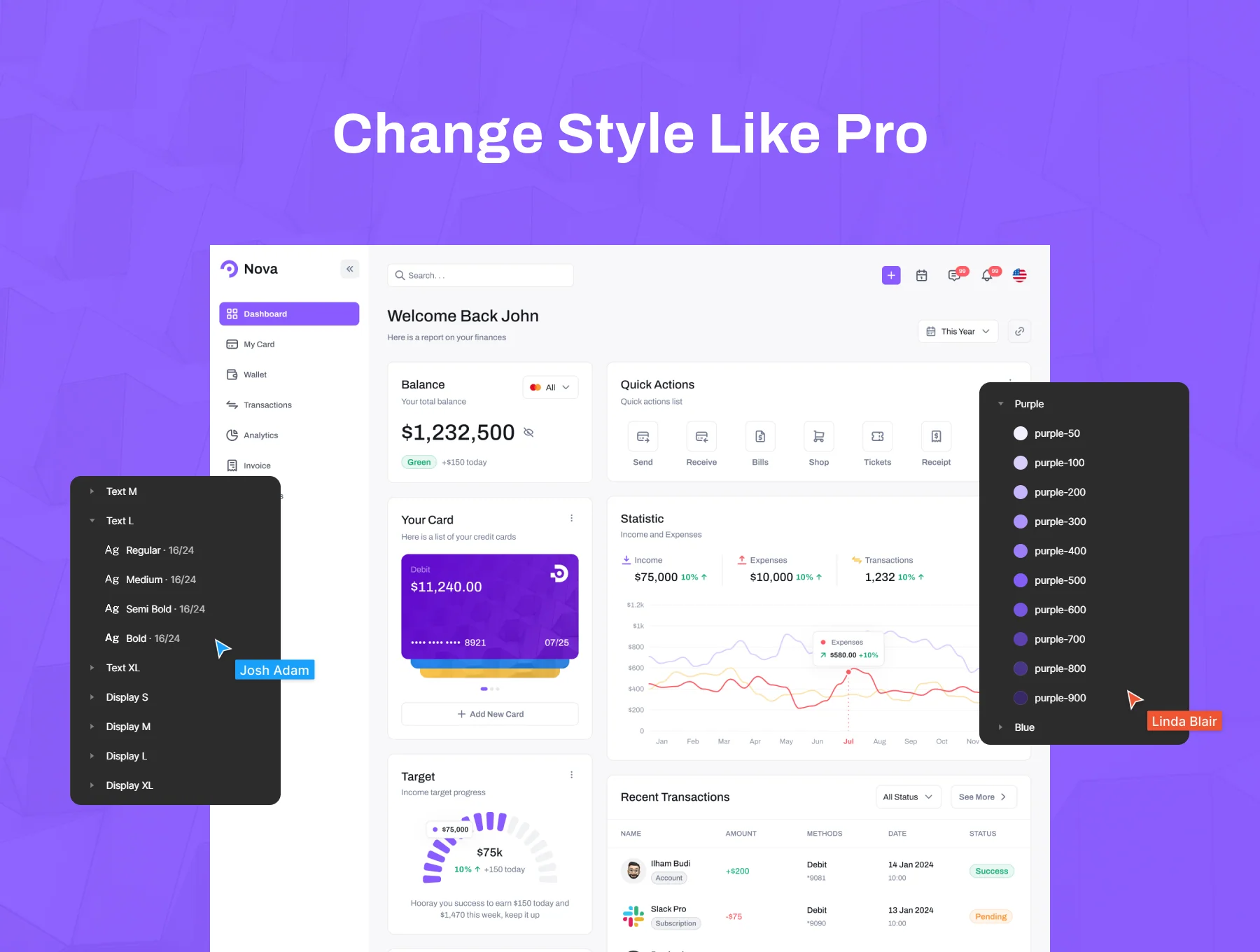Nova - Finance Dashboard UI Kit 5