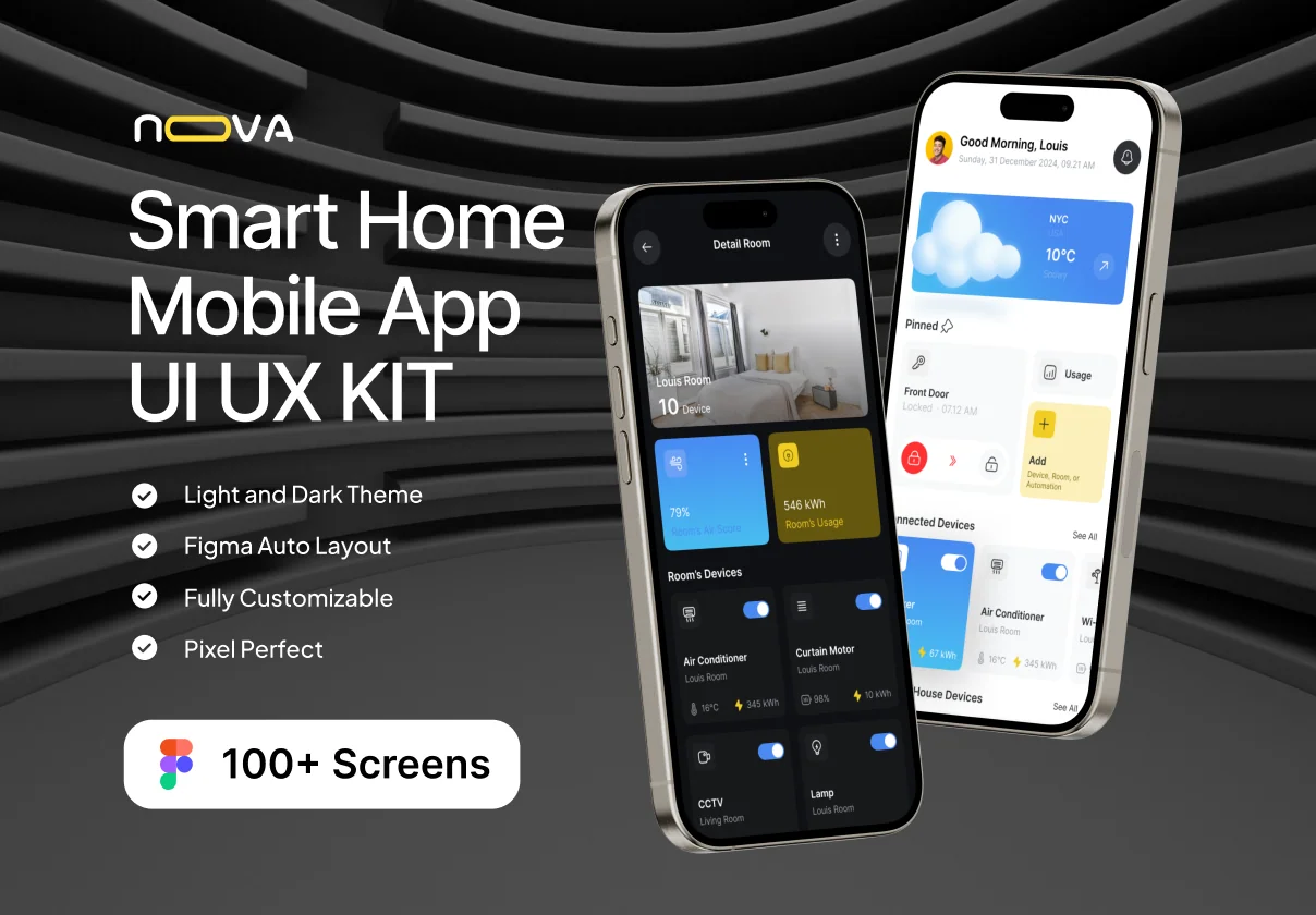 Nova - Smart Home Mobile App UI KIT