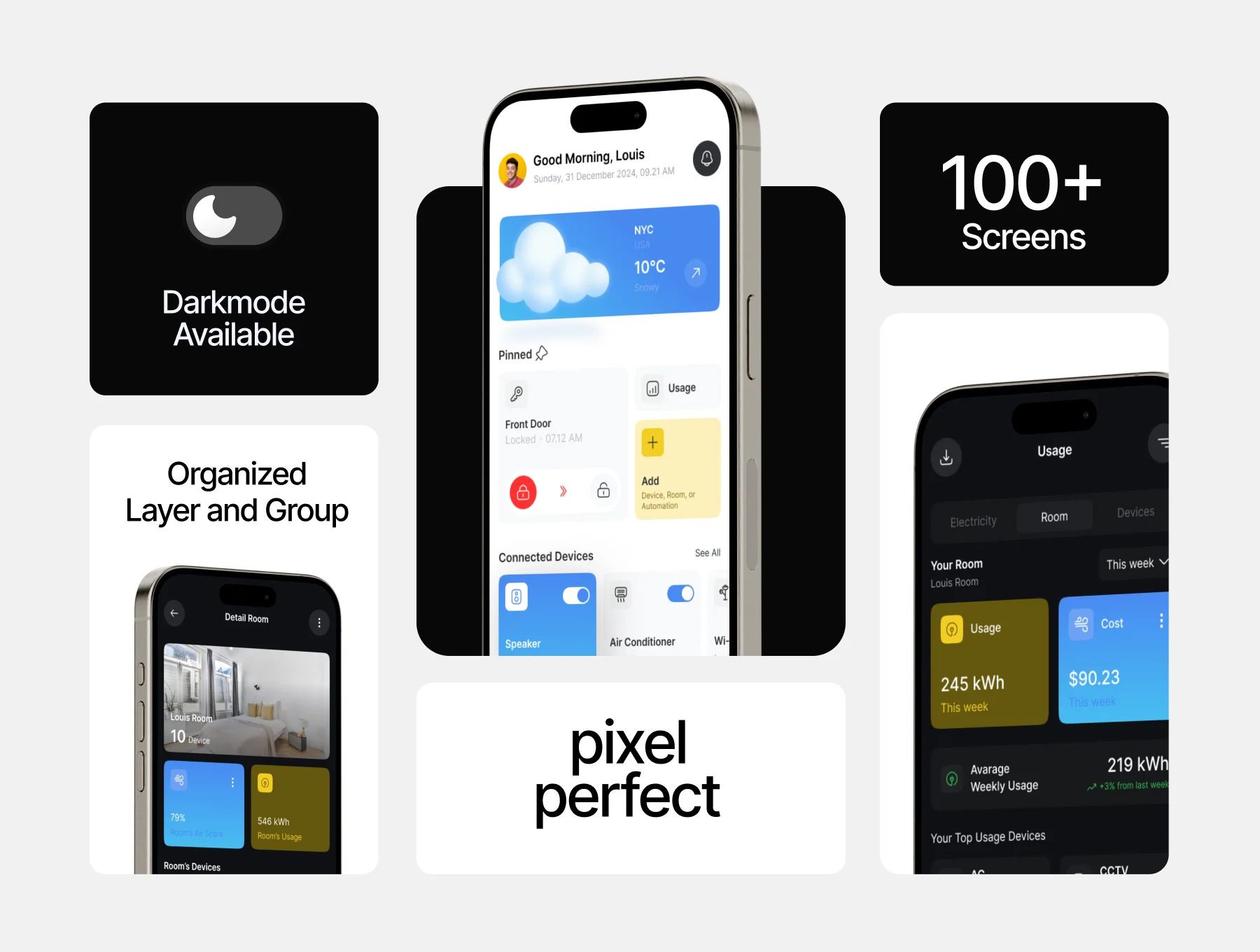 Nova - Smart Home Mobile App UI KIT 3