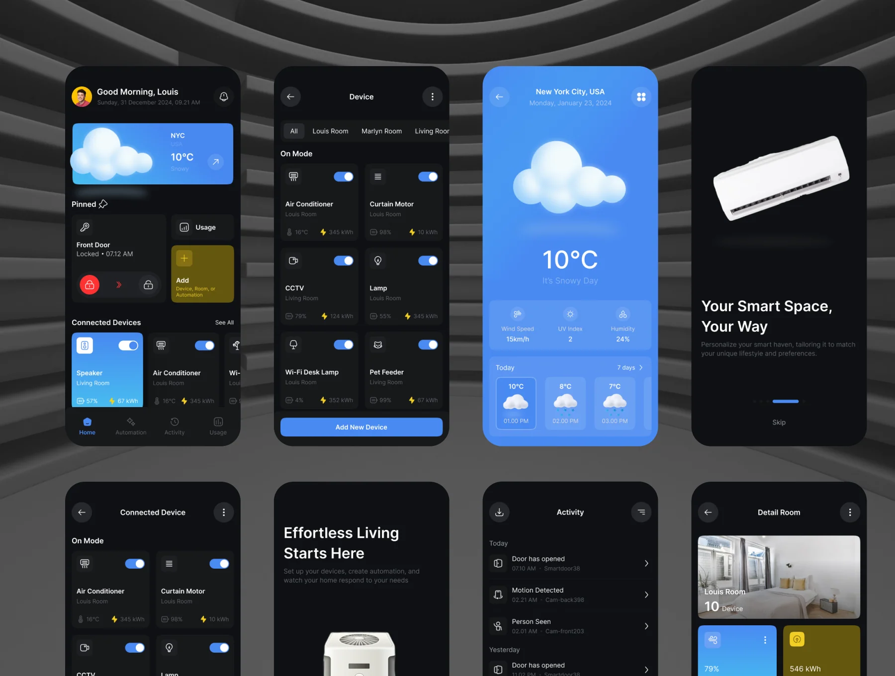 Nova - Smart Home Mobile App UI KIT 7