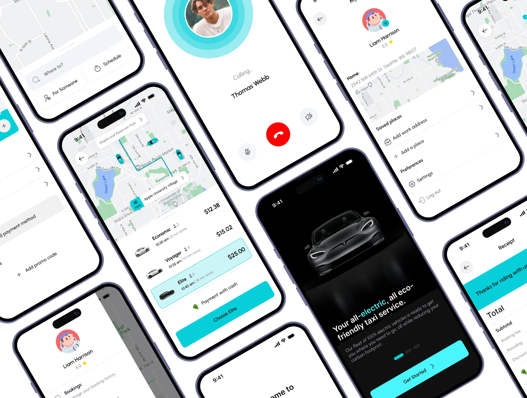 Nova - Taxi App UI Kit 4