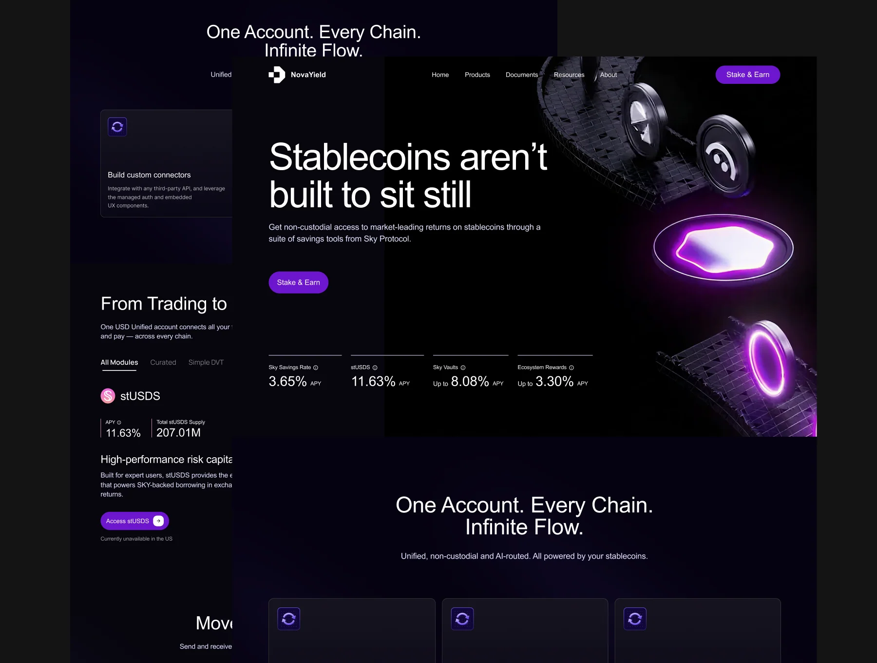 NovaYield - DeFi Stablecoin Finance Landing Page UI Kit