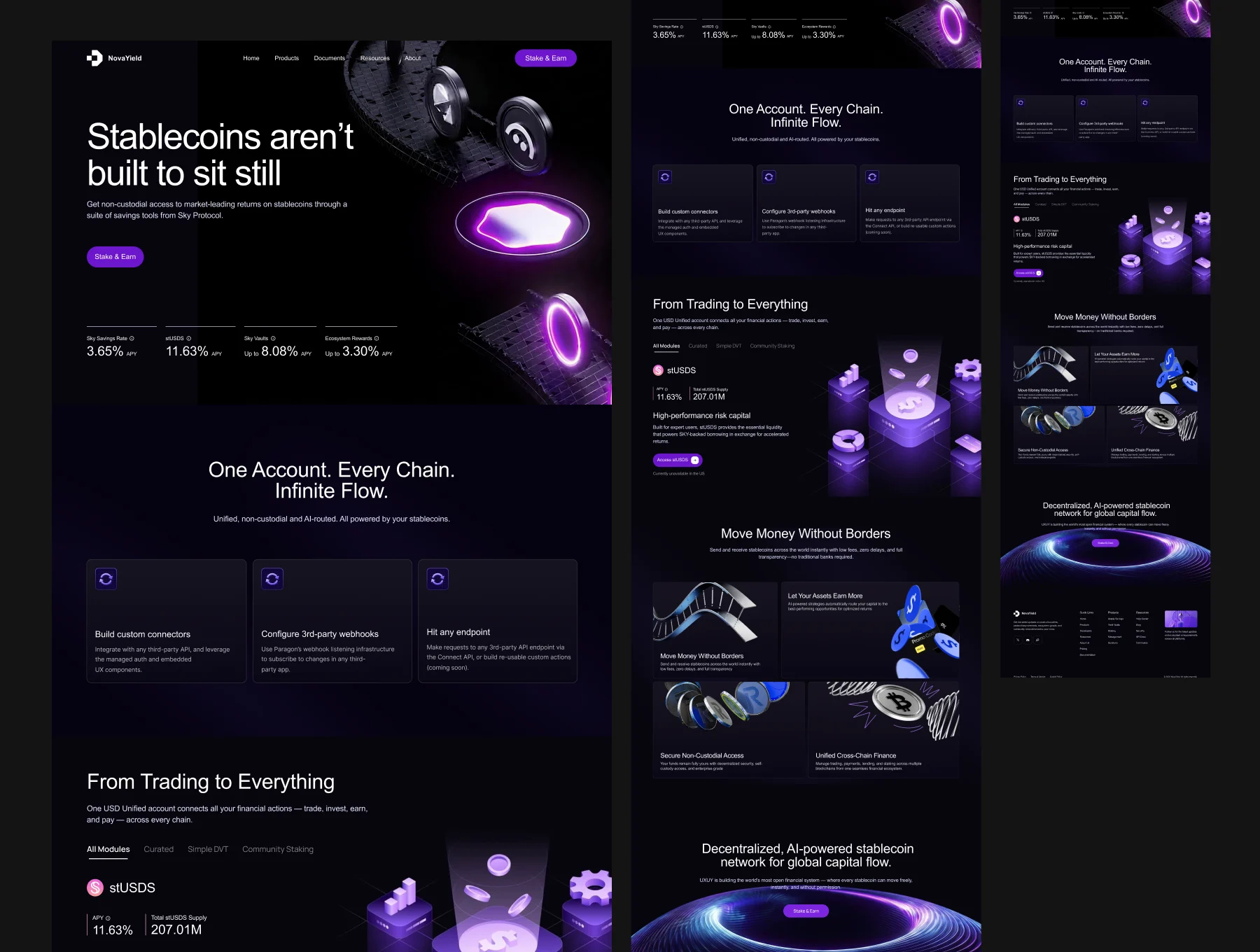 NovaYield - DeFi Stablecoin Finance Landing Page UI Kit 2