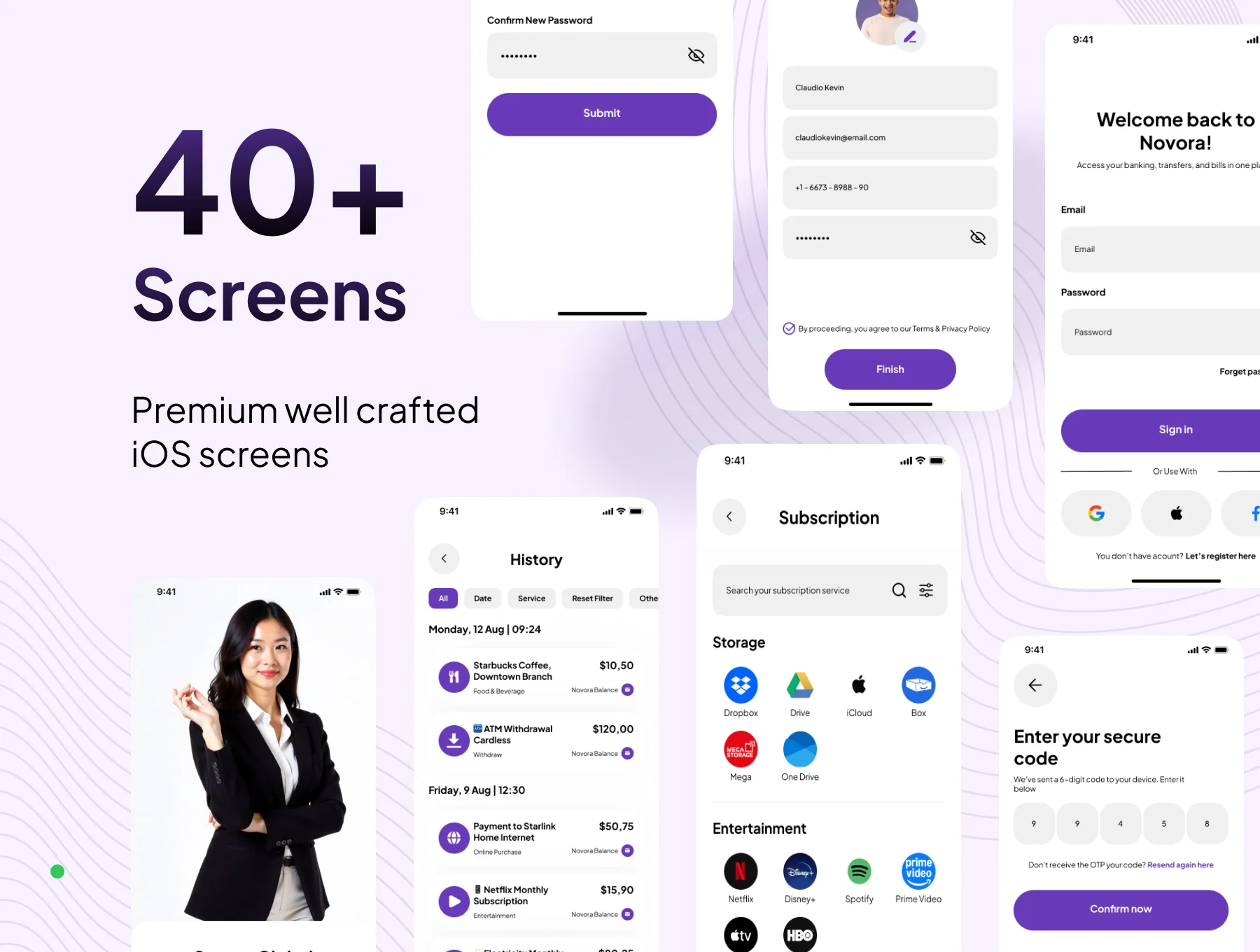 Novora - Smart Banking Platform App UI Kit 2