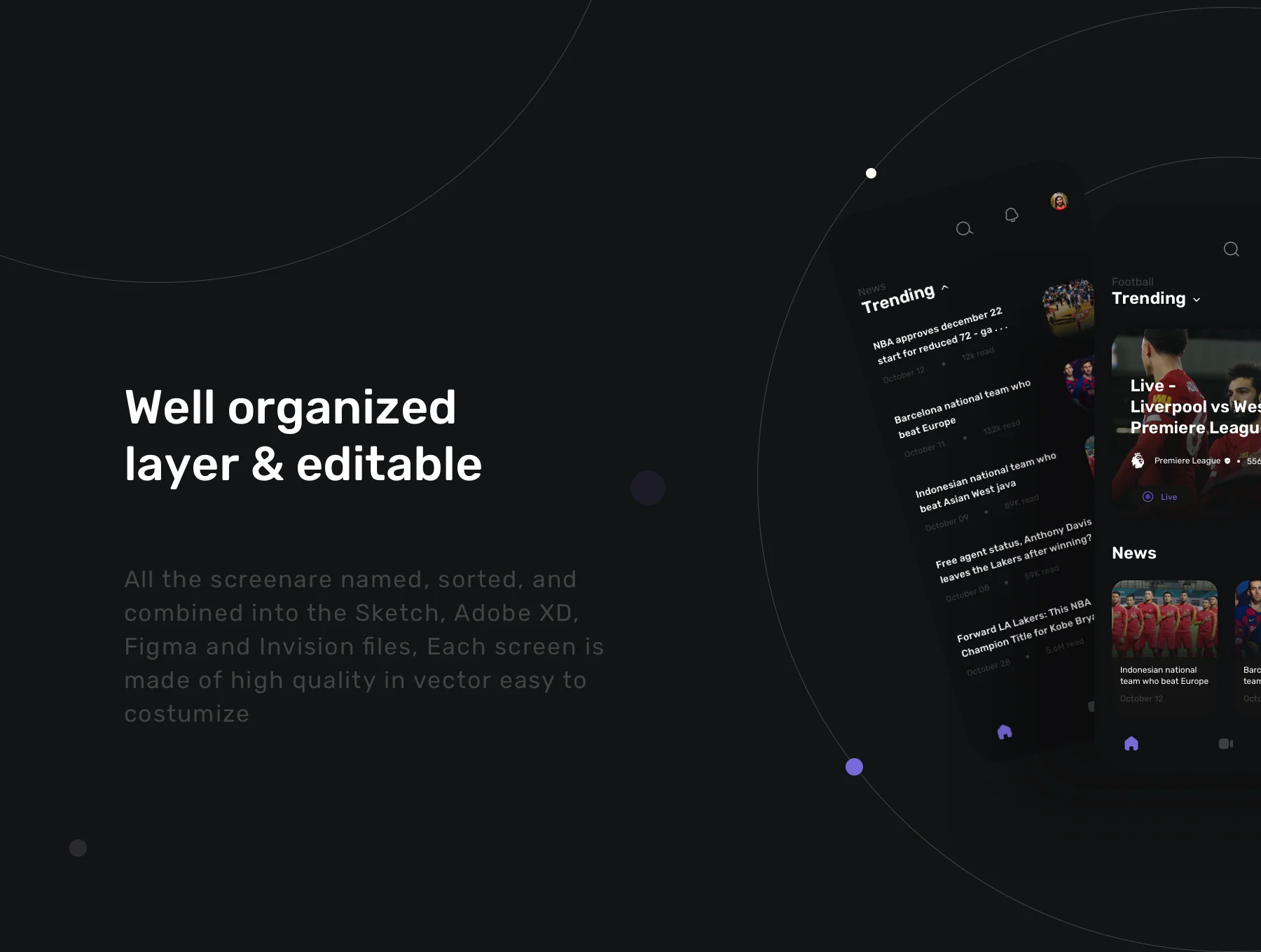 NoxSporty - Sport News UI KIT 3