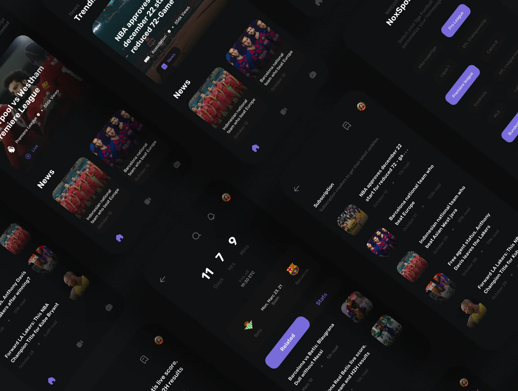 NoxSporty - Sport News UI KIT 5