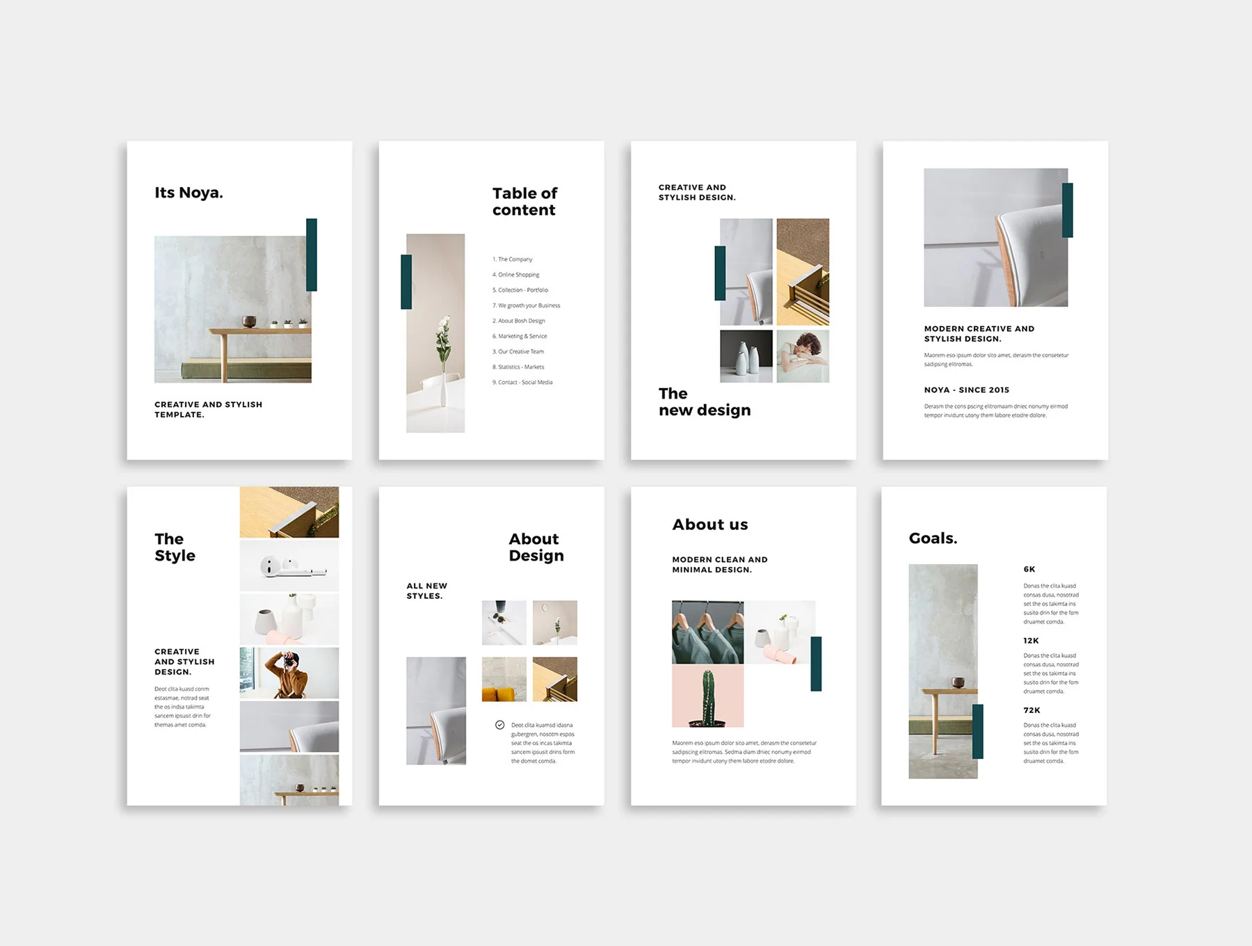 NOYA - Vertical Powerpoint Template
