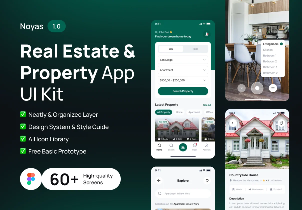 Noyas - Real Estate App UI Kit